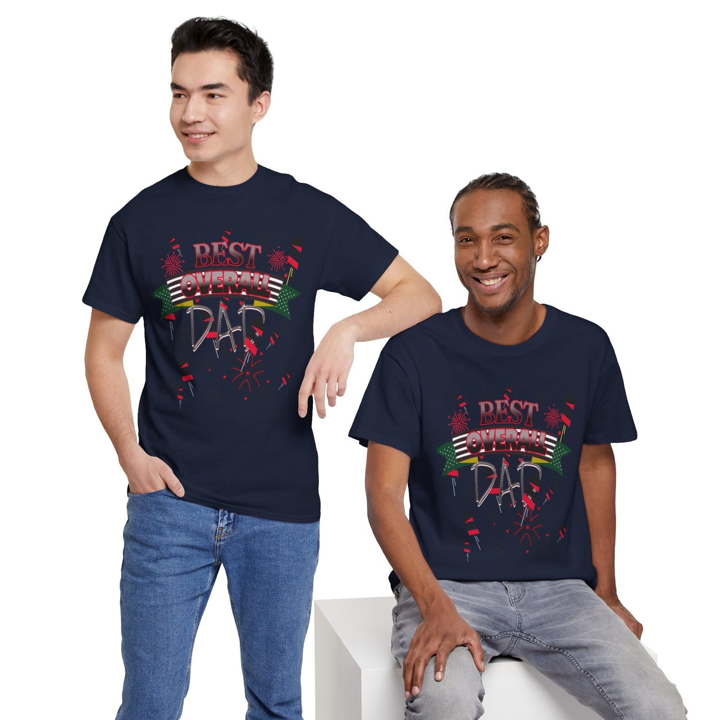 "BEST OVERALL DAD" Unisex Heavy Cotton Tee