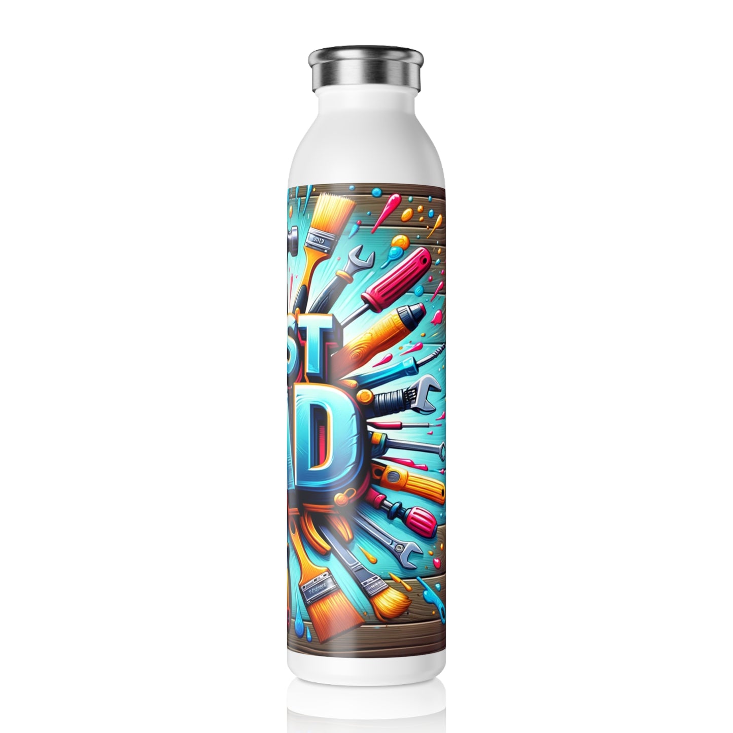 "BEST DAD" Slim Water Bottle