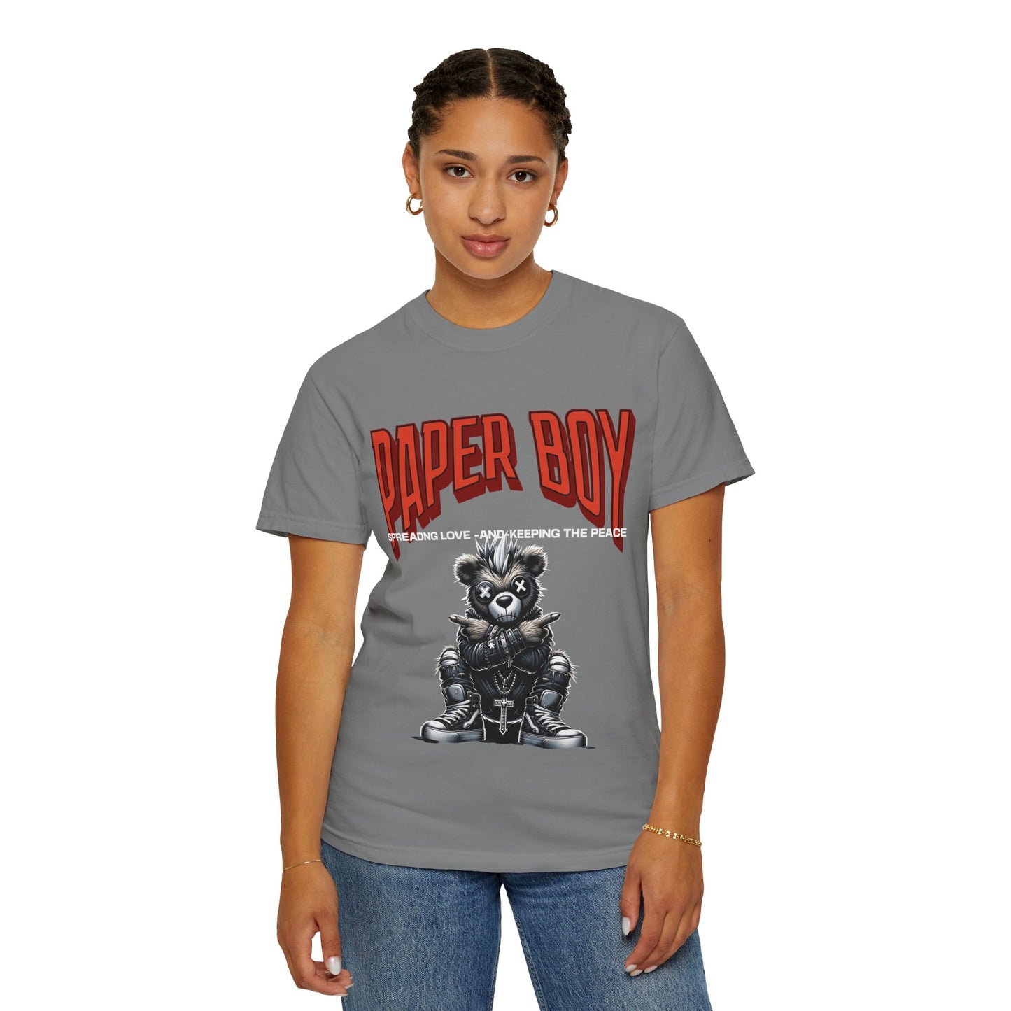 Paper Boy Teddy Unisex Garment-Dyed T-shirt