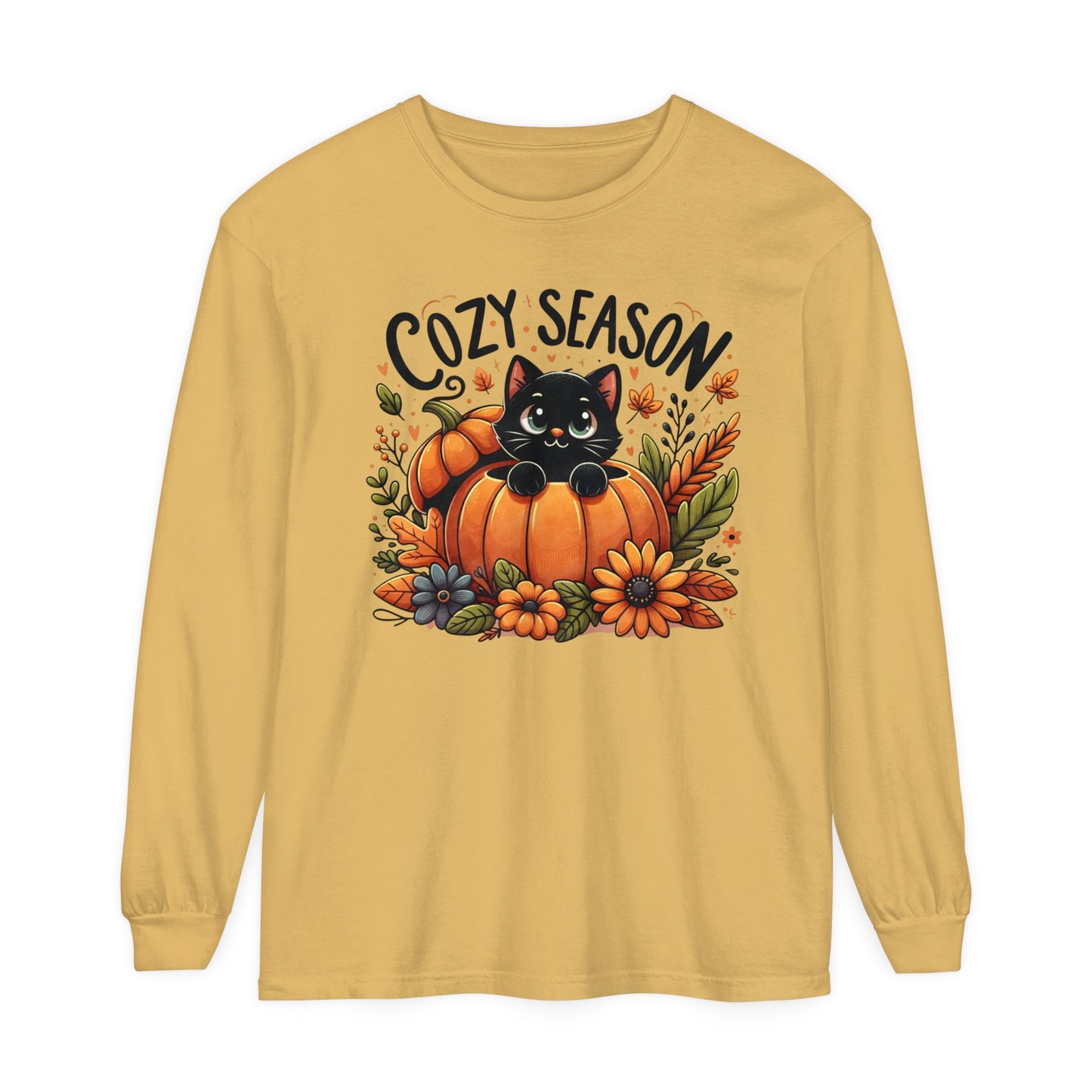 Cat Pumpkin Long Sleeve T-Shirt