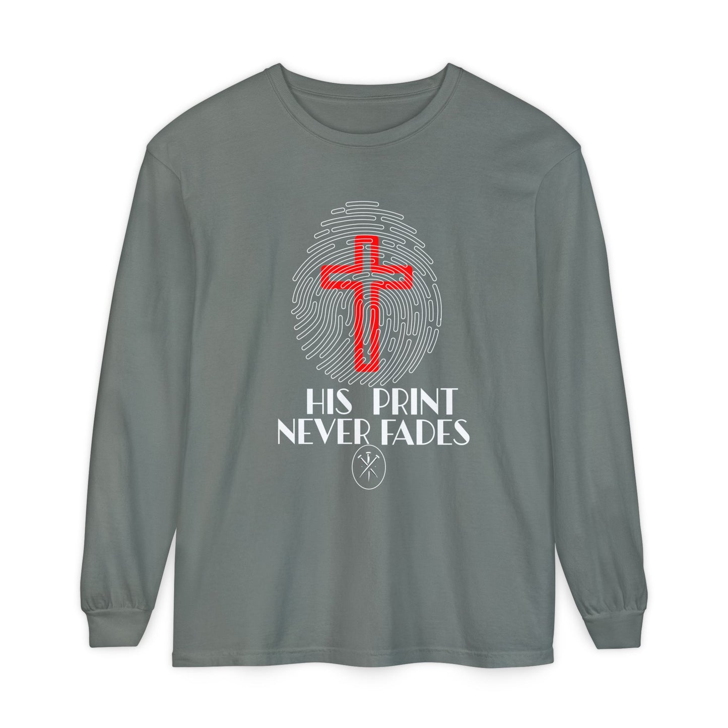 His Print Never Fades Unisex Long Sleeve T-Shirt - Faith-Inspired Apparel