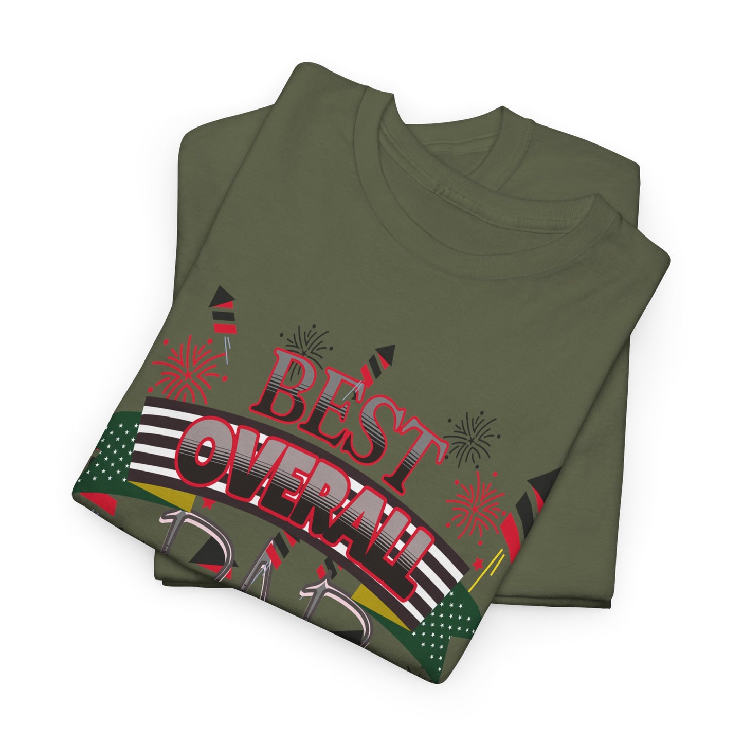 "BEST OVERALL DAD" Unisex Heavy Cotton Tee