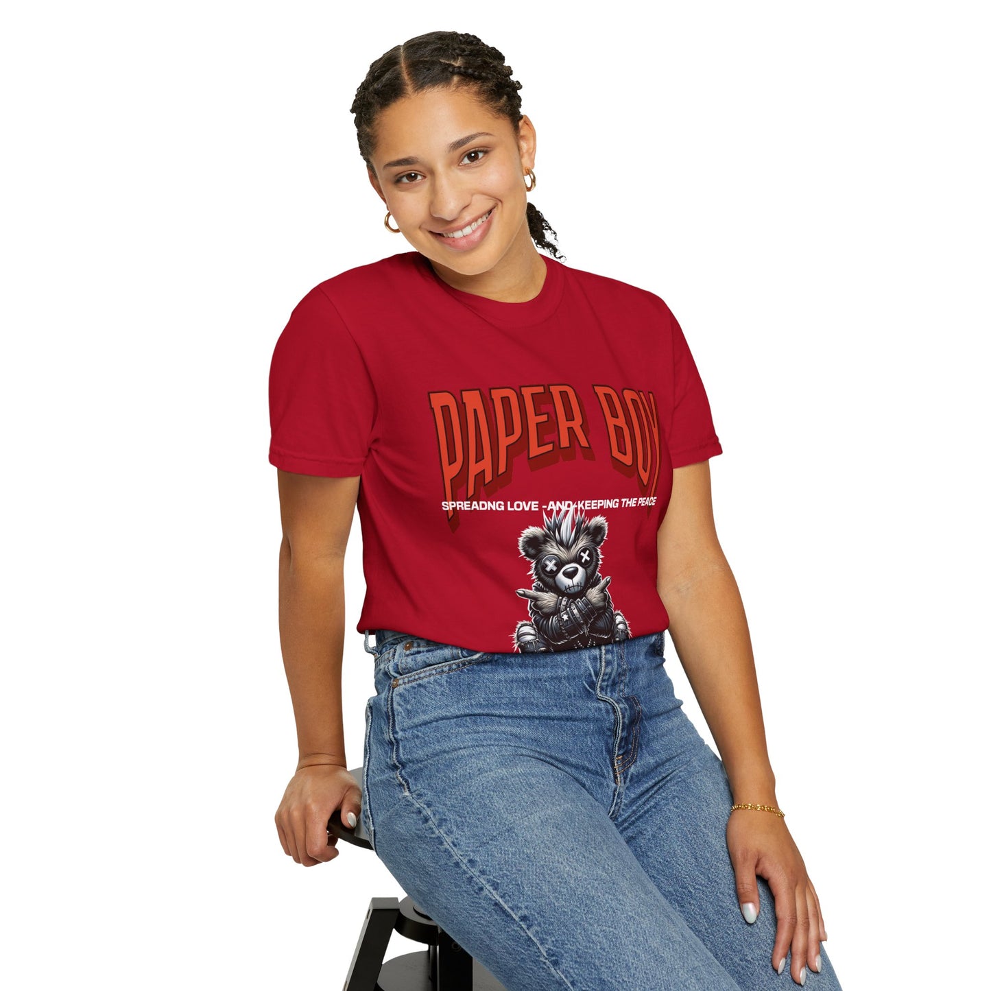 Paper Boy Teddy Unisex Garment-Dyed T-shirt