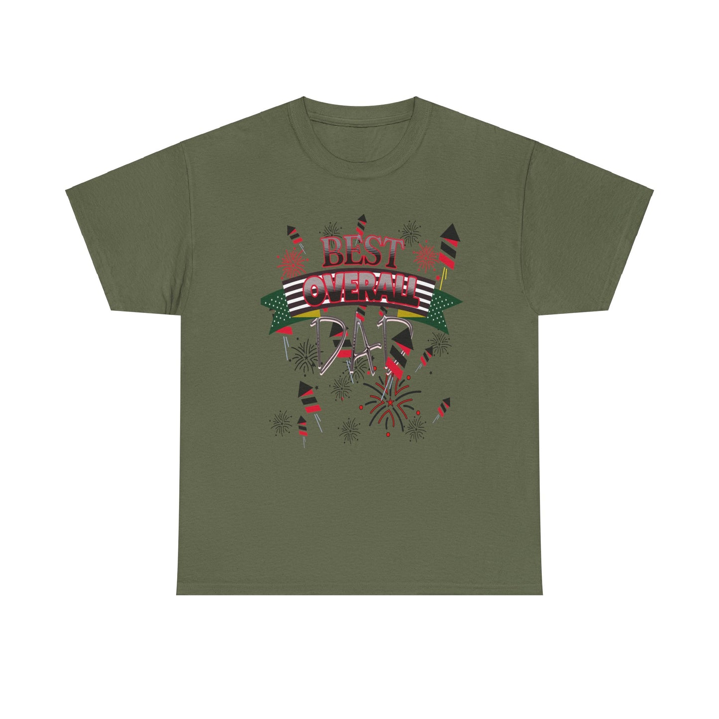 "BEST OVERALL DAD" Unisex Heavy Cotton Tee