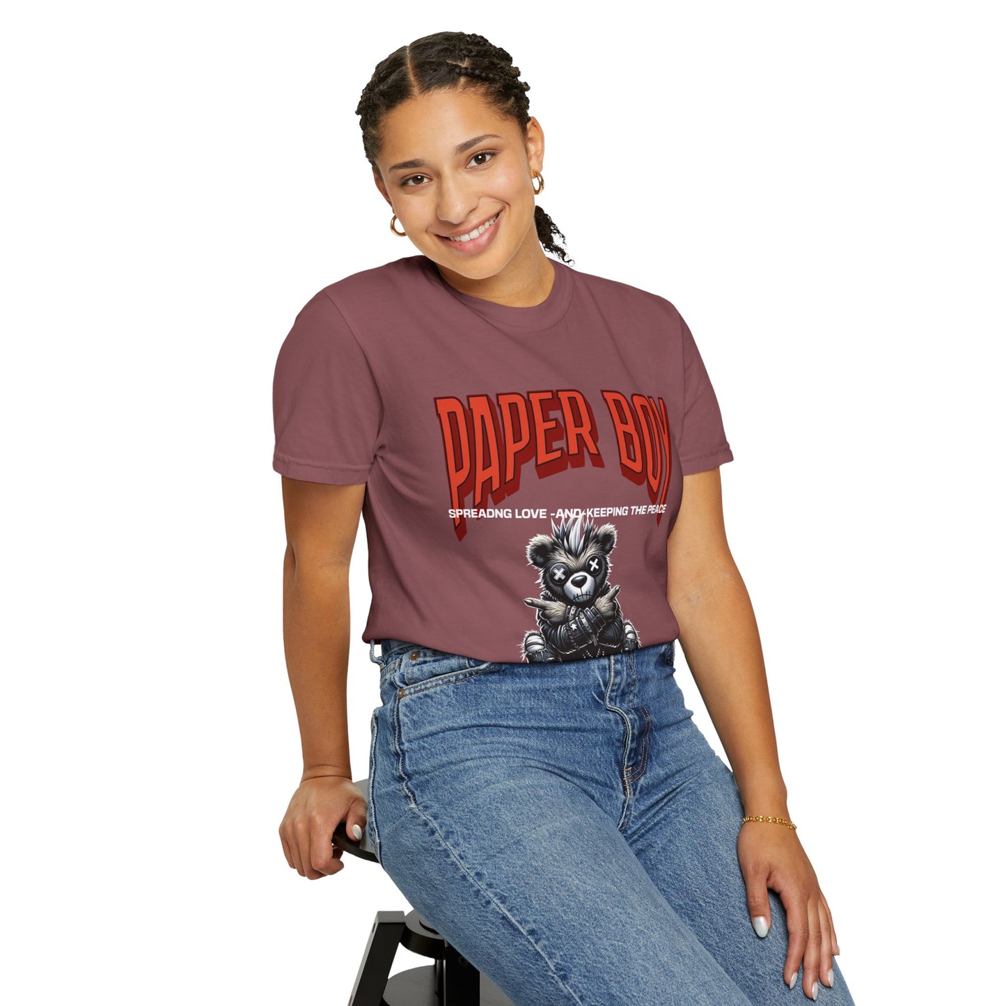 Paper Boy Teddy Unisex Garment-Dyed T-shirt