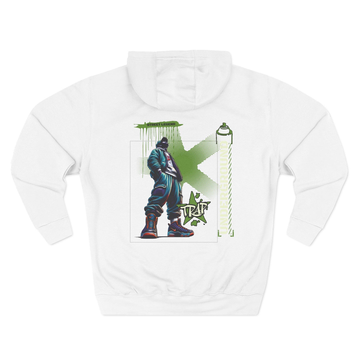 Urban Trap Fleece Hoodie - Graffiti Style Streetwear for Hip-Hop Fans