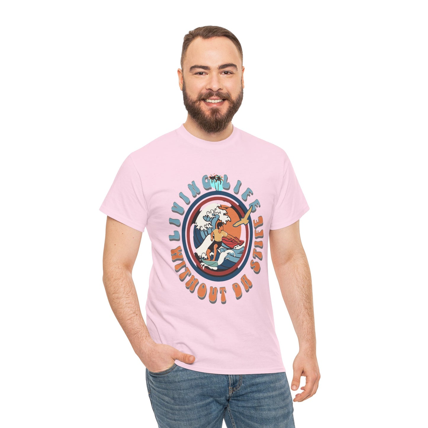 'LIVING LIFE" Unisex Heavy Cotton Tee