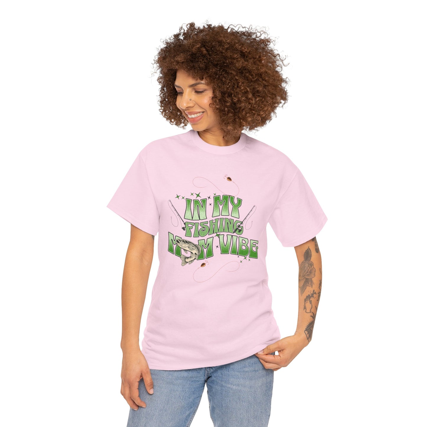 "FISHING MOM"Unisex Heavy Cotton Tee