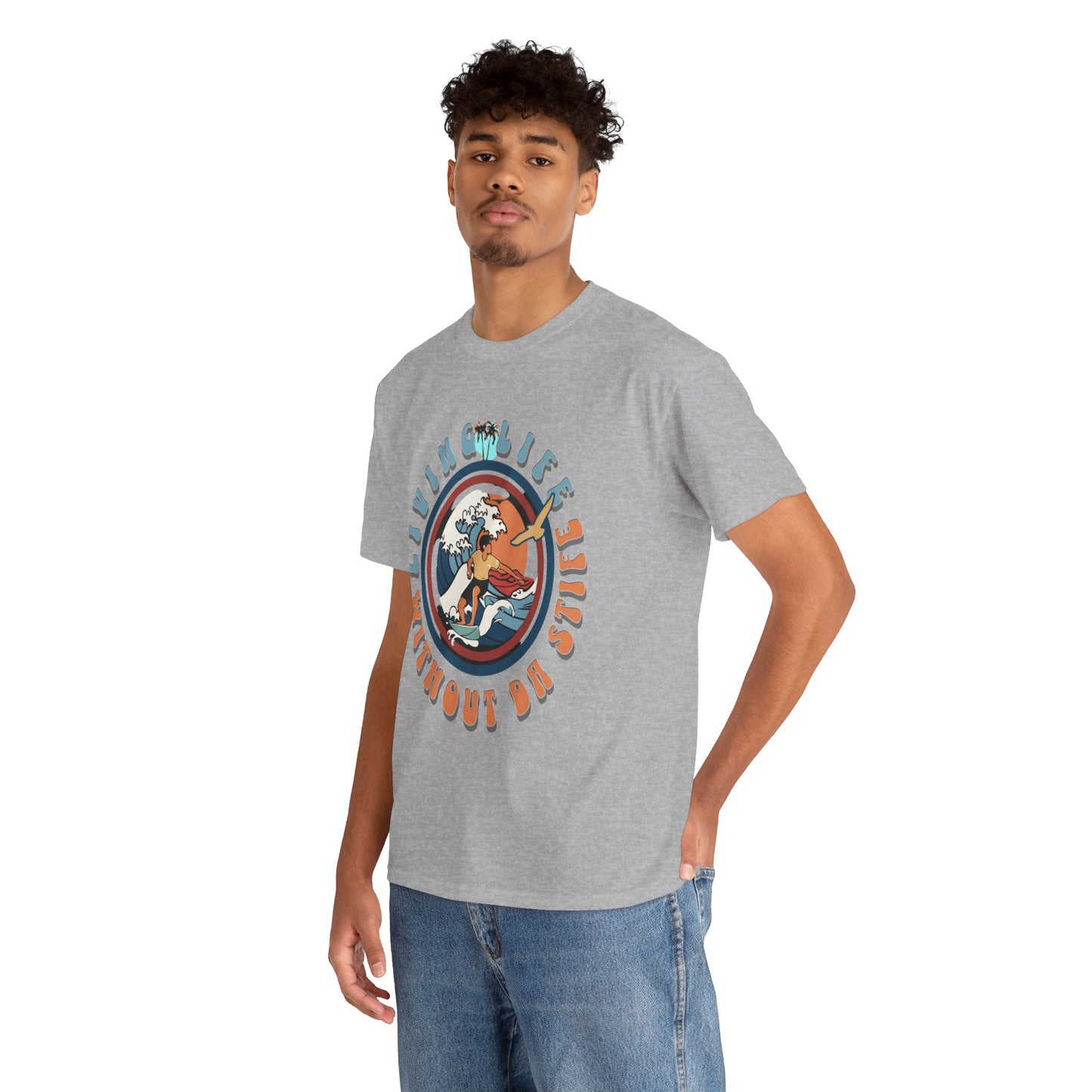 'LIVING LIFE" Unisex Heavy Cotton Tee