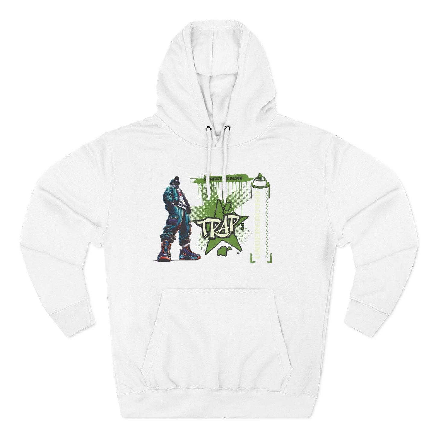 Urban Trap Fleece Hoodie - Graffiti Style Streetwear for Hip-Hop Fans