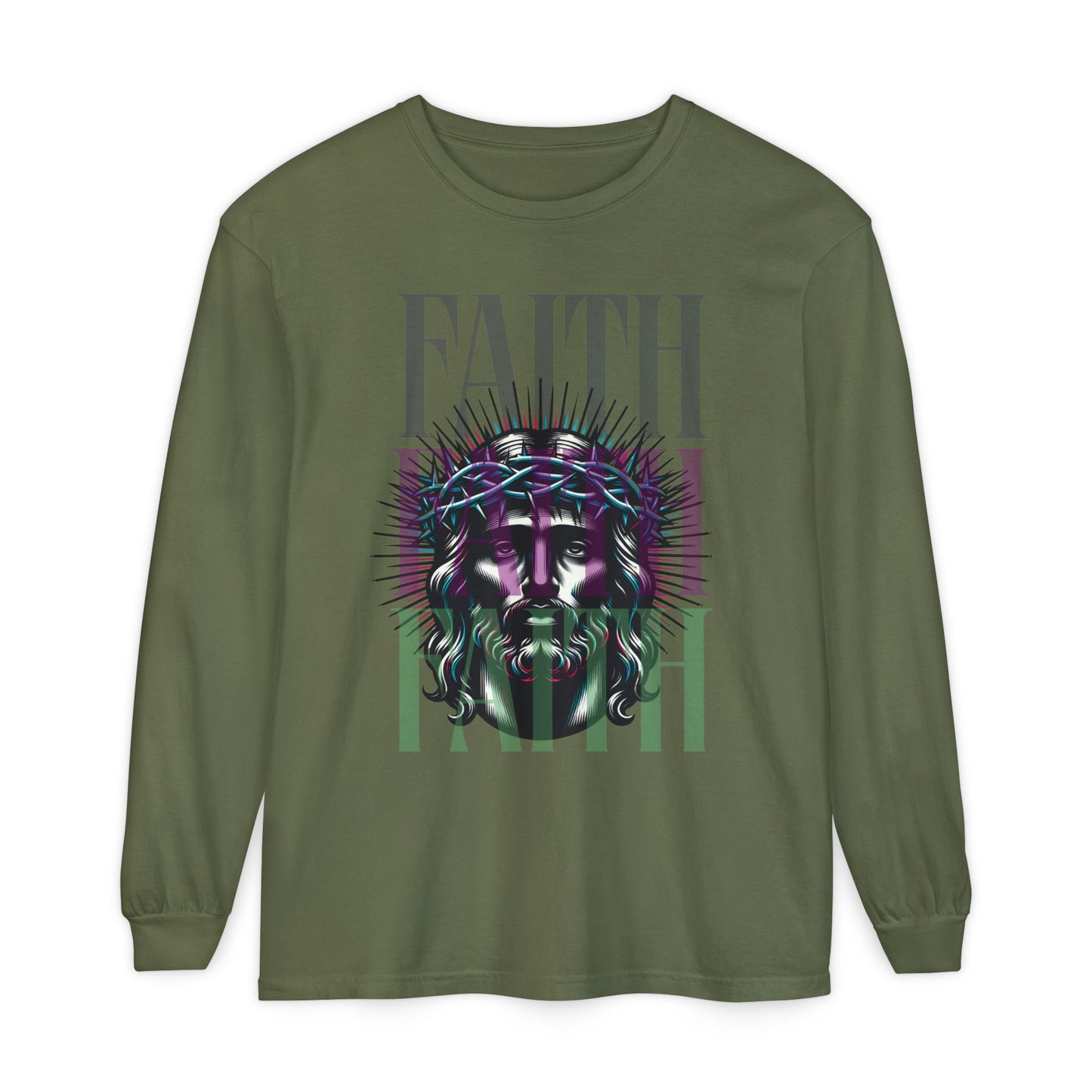 He Died for You T-Shirt - Jesus on the Cross Christian Long Tee