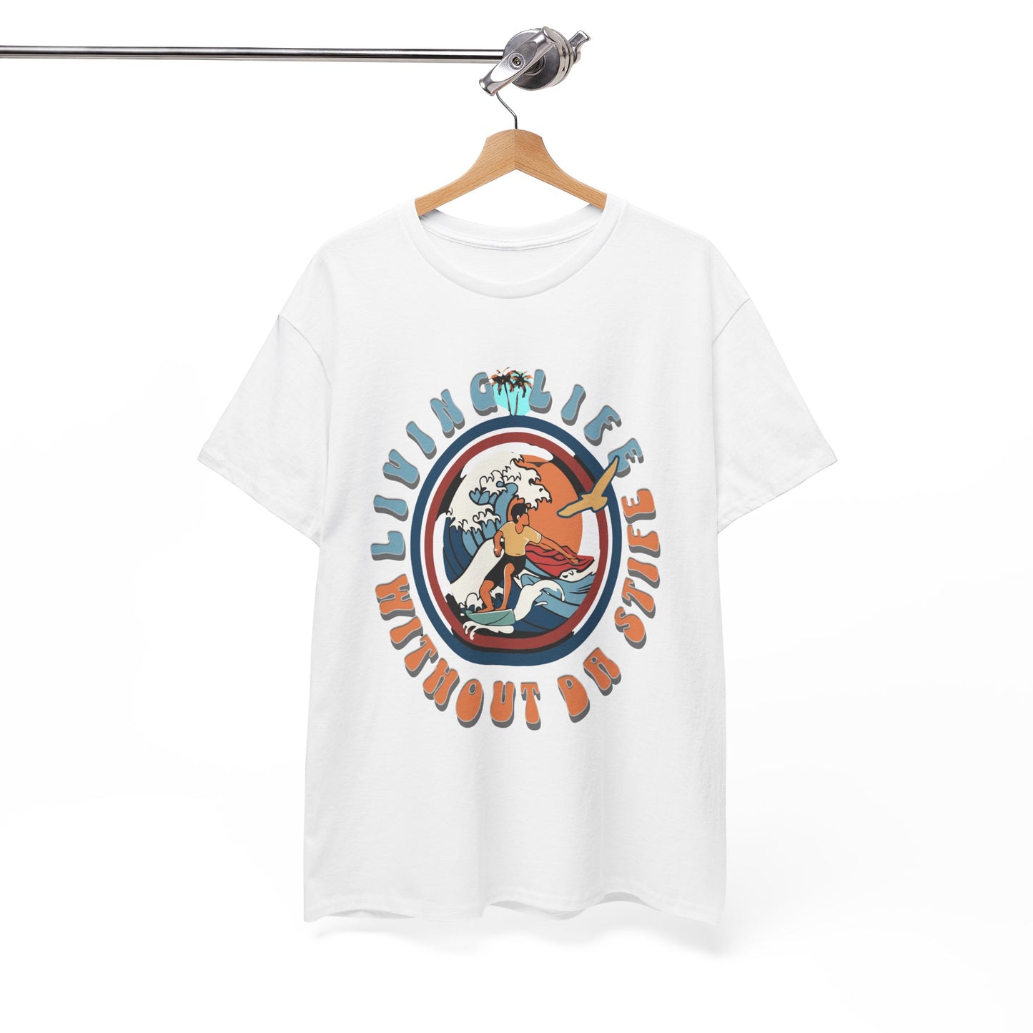 'LIVING LIFE" Unisex Heavy Cotton Tee