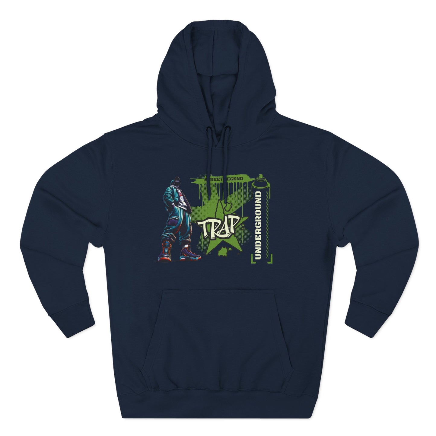 Urban Trap Fleece Hoodie - Graffiti Style Streetwear for Hip-Hop Fans