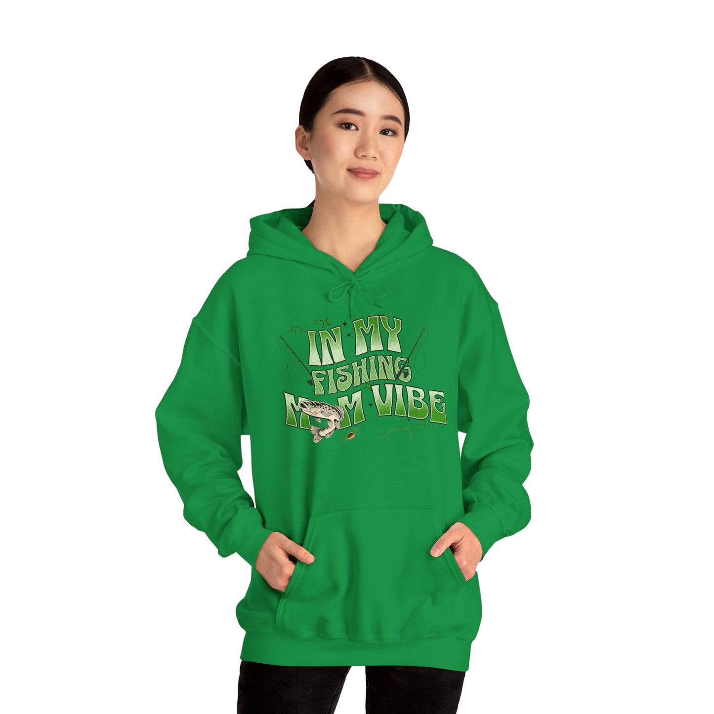 "FISHING MOM VIBE"Unisex Heavy Blend™ Hooded Sweatshirt