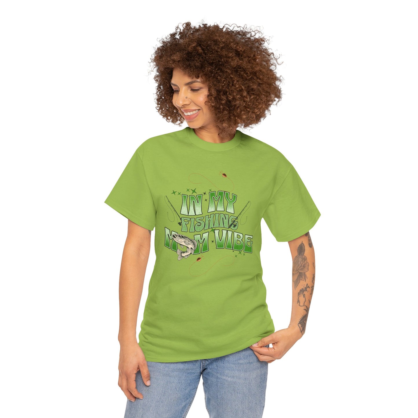 "FISHING MOM"Unisex Heavy Cotton Tee