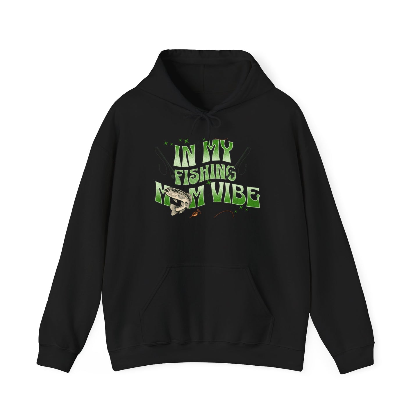 "FISHING MOM VIBE"Unisex Heavy Blend™ Hooded Sweatshirt