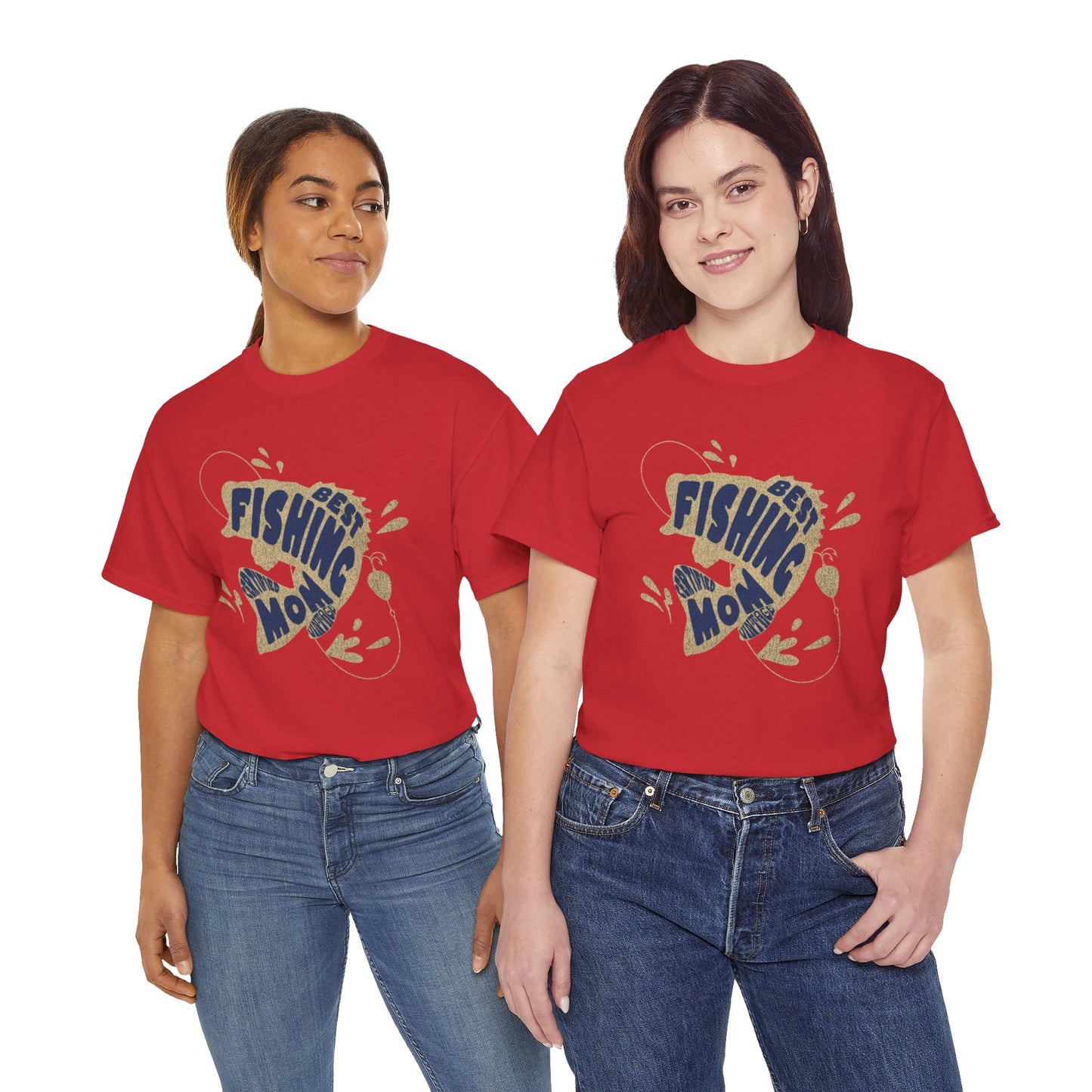 "CERTIFIEDFIED FISHING MOM" Unisex Heavy Cotton Tee