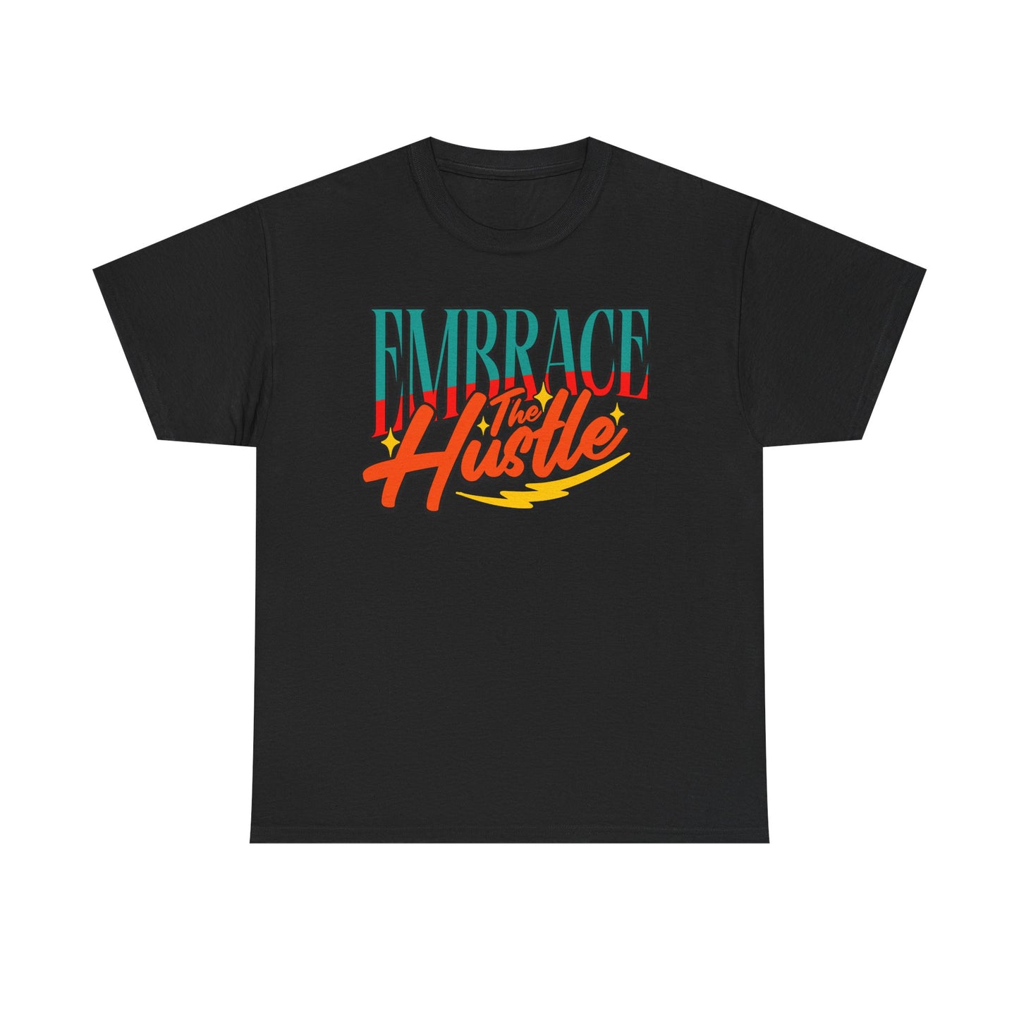 Inspirational Unisex Heavy Cotton Tee - 'Embrace The Hustle'