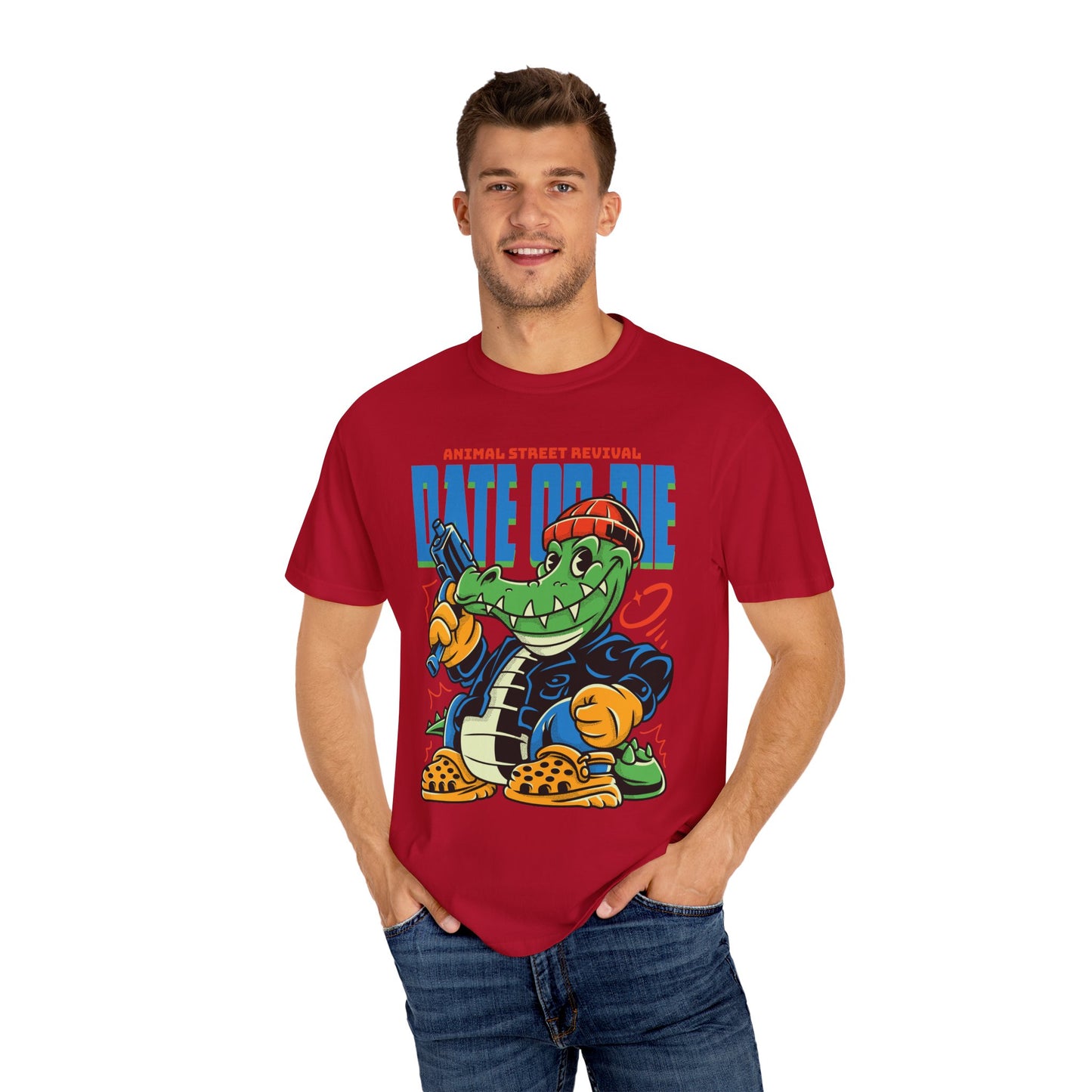 Retro Cartoon Alligator T-Shirt, Fun Graphic Tee, Casual Summer Wear, Gift for Animators, Quirky Fashion, Unique Streetwear