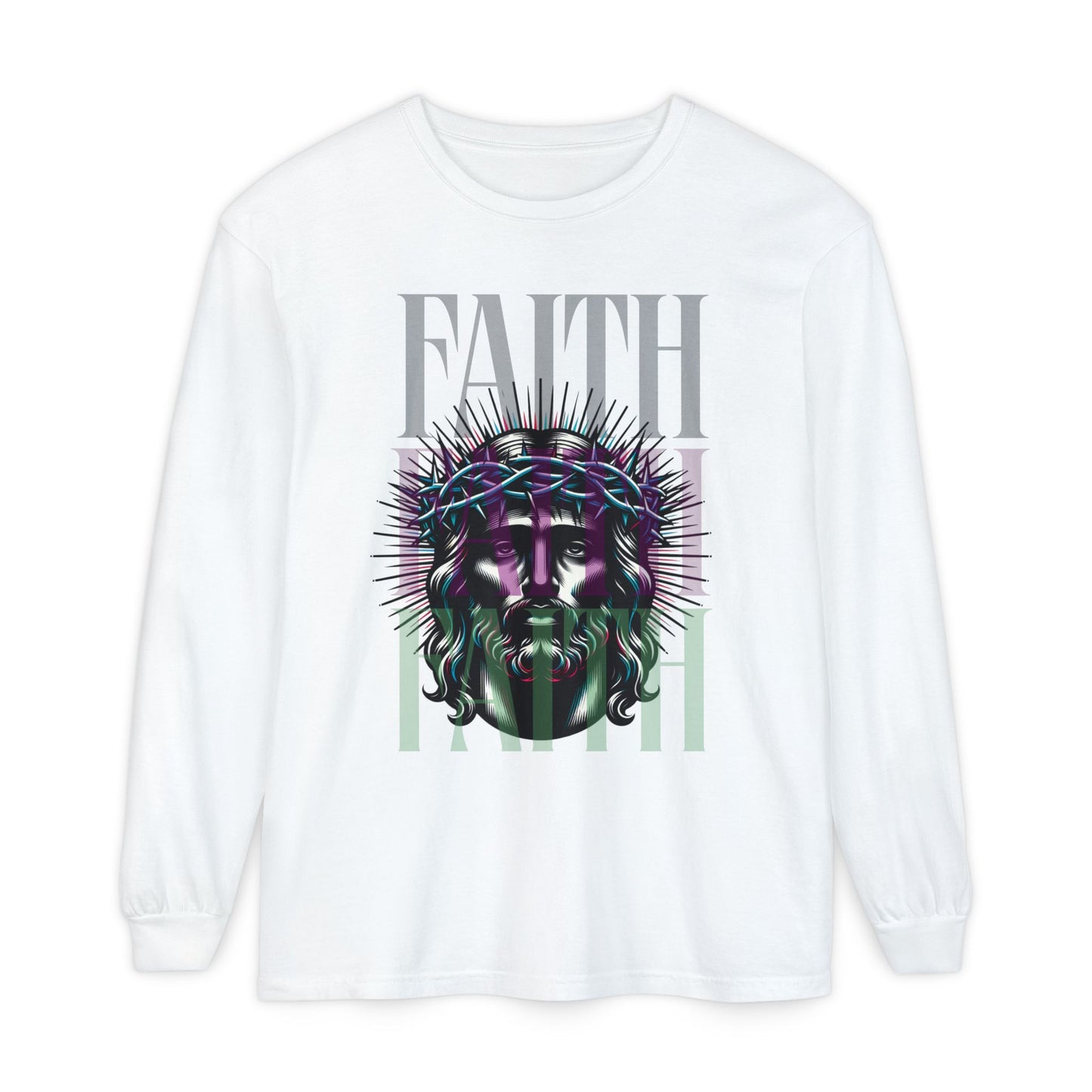 He Died for You T-Shirt - Jesus on the Cross Christian Long Tee