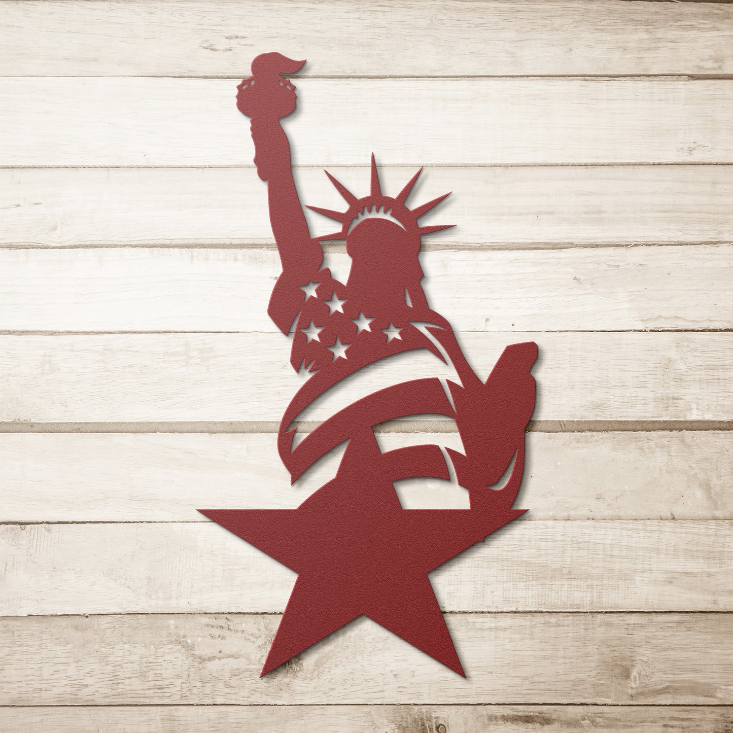 Lady Liberty Die Cut Metal Design