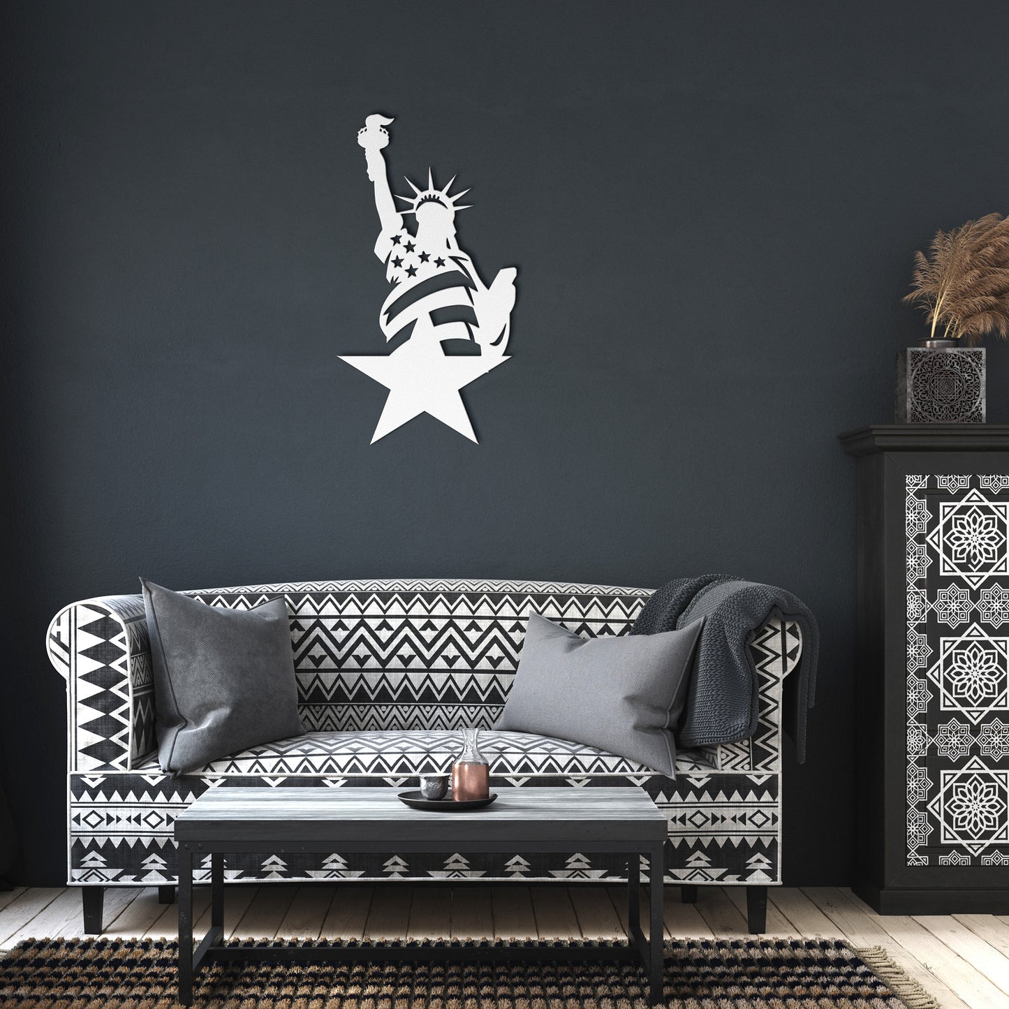 Lady Liberty Die Cut Metal Design
