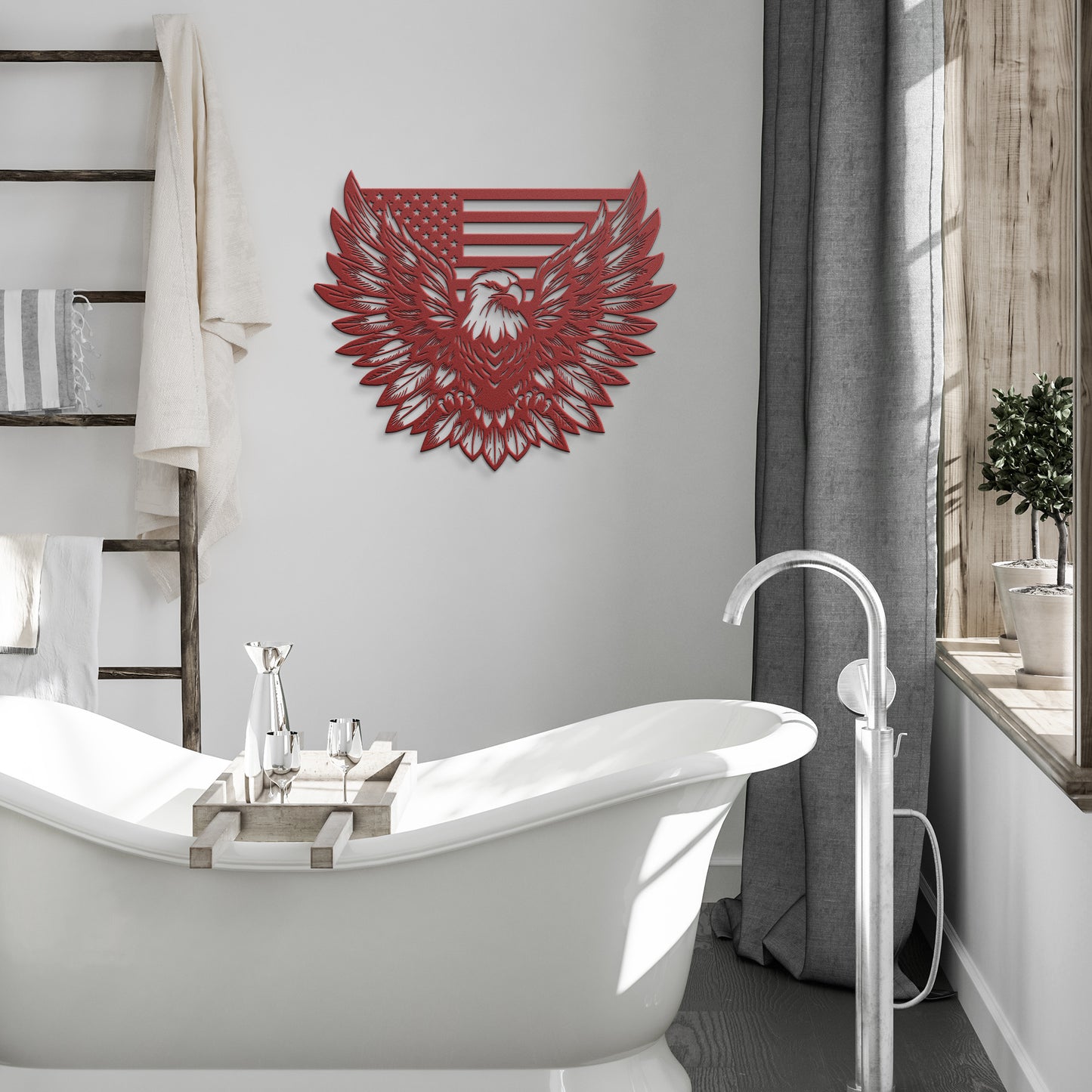 Liberty Eagle Die-Cut Metal Sign