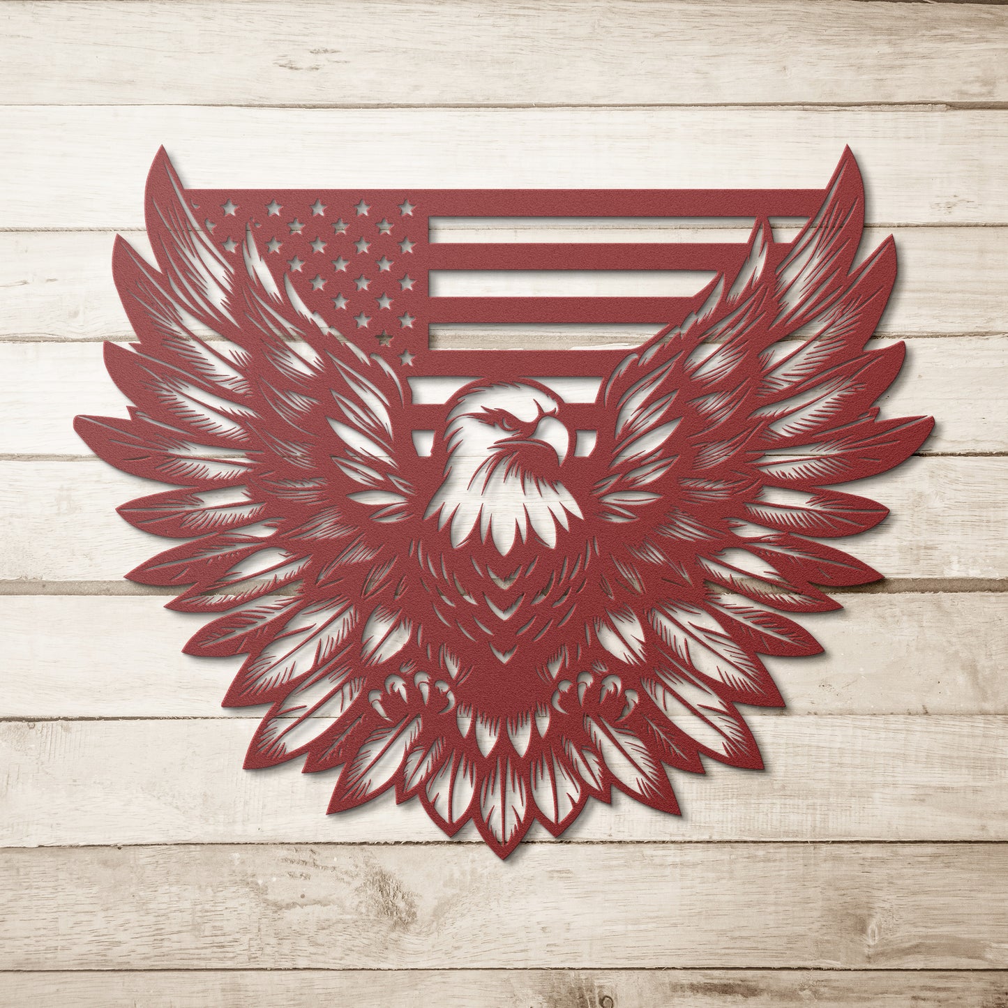 Liberty Eagle Die-Cut Metal Sign