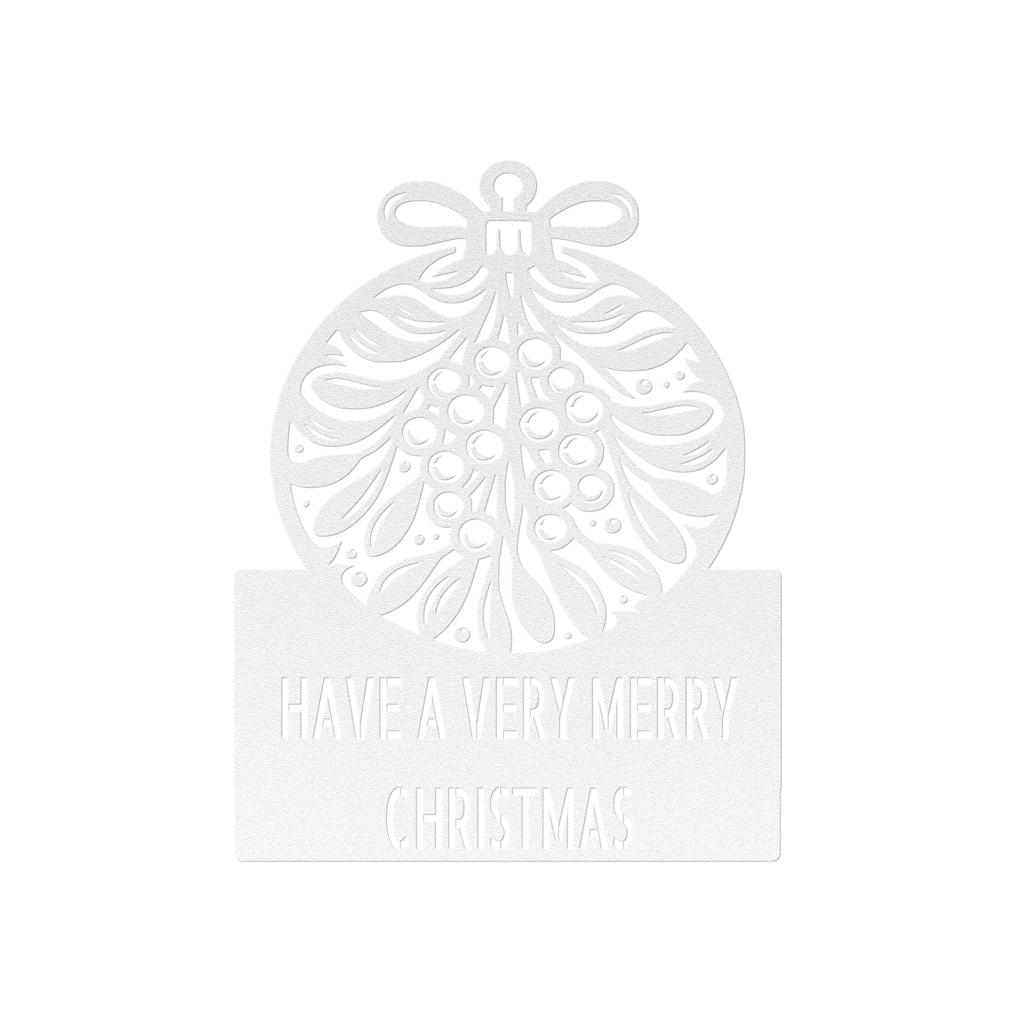 CUSTOMIZABLE MERRY CHRISTMAS Die-Cut Metal Sign