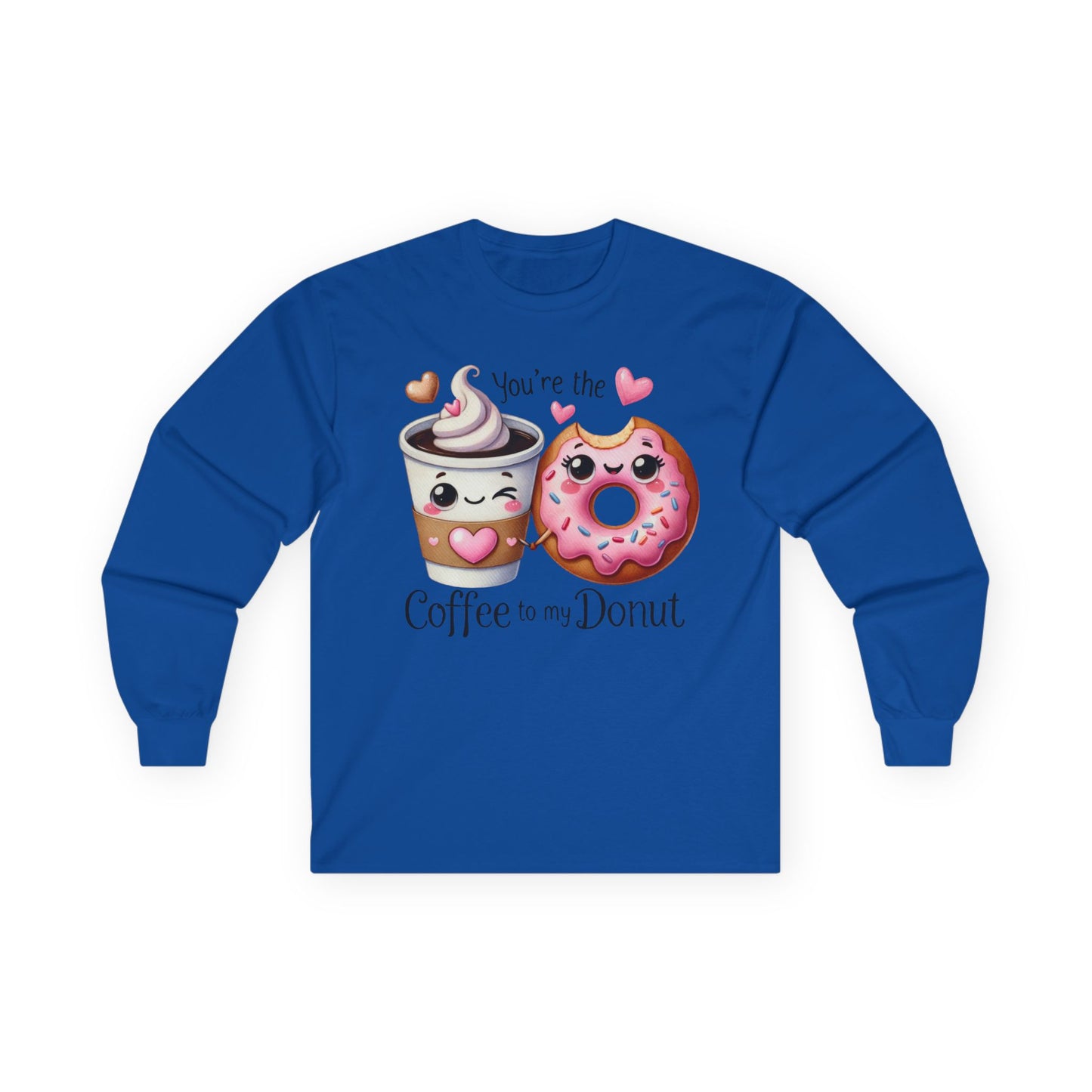 'Morning Mood: Sweet And Bold" coffee design Unisex Ultra Cotton Long Sleeve Tee