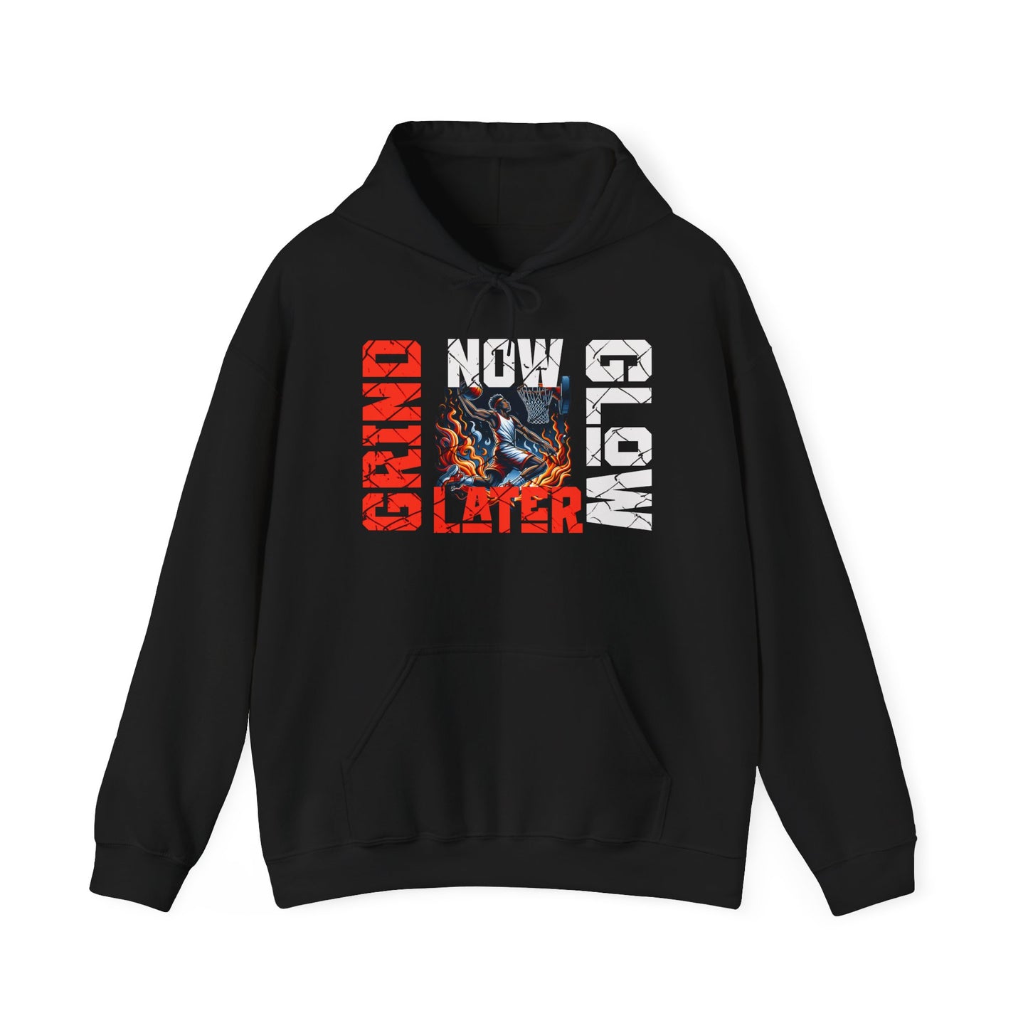 Hooded Sweatshirt Grind Now Glow Later Motivation