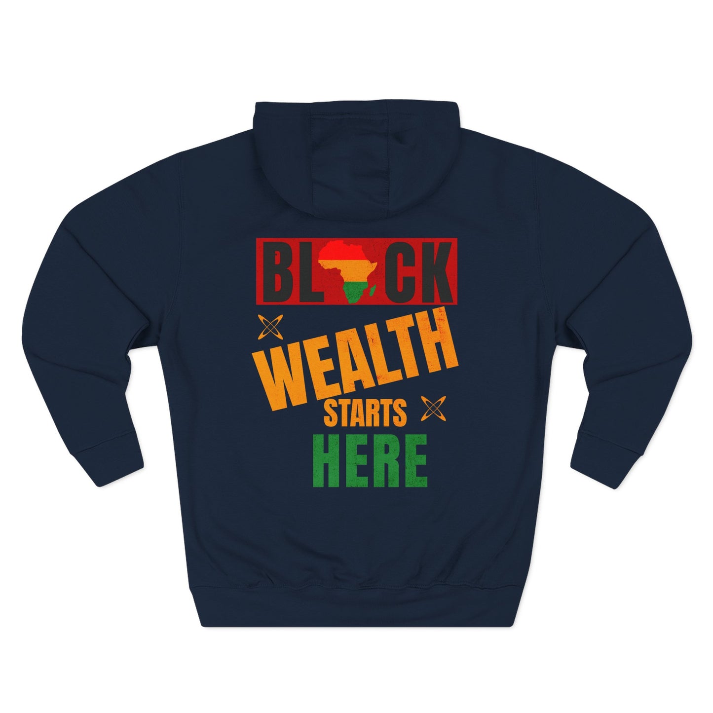 Fleece Hoodie - Black Business Theme with Power in Ownership