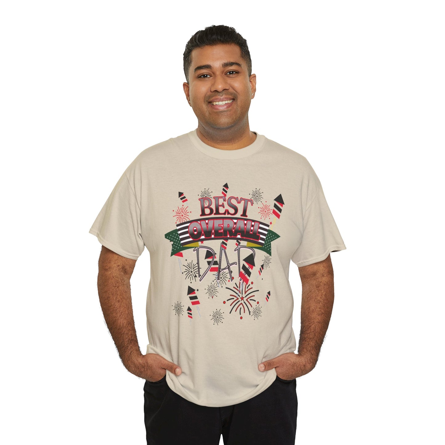 "BEST OVERALL DAD" Unisex Heavy Cotton Tee