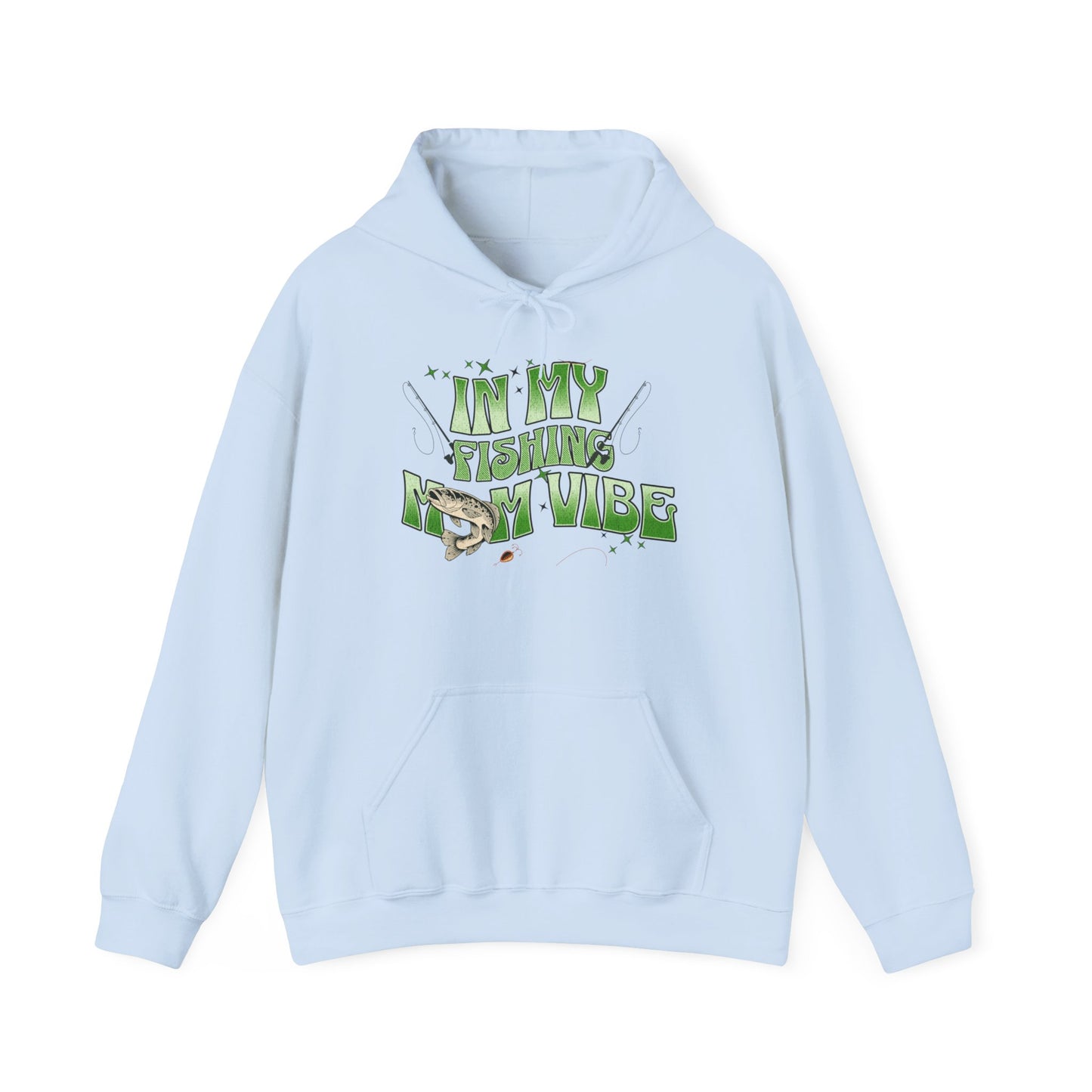 "FISHING MOM VIBE"Unisex Heavy Blend™ Hooded Sweatshirt