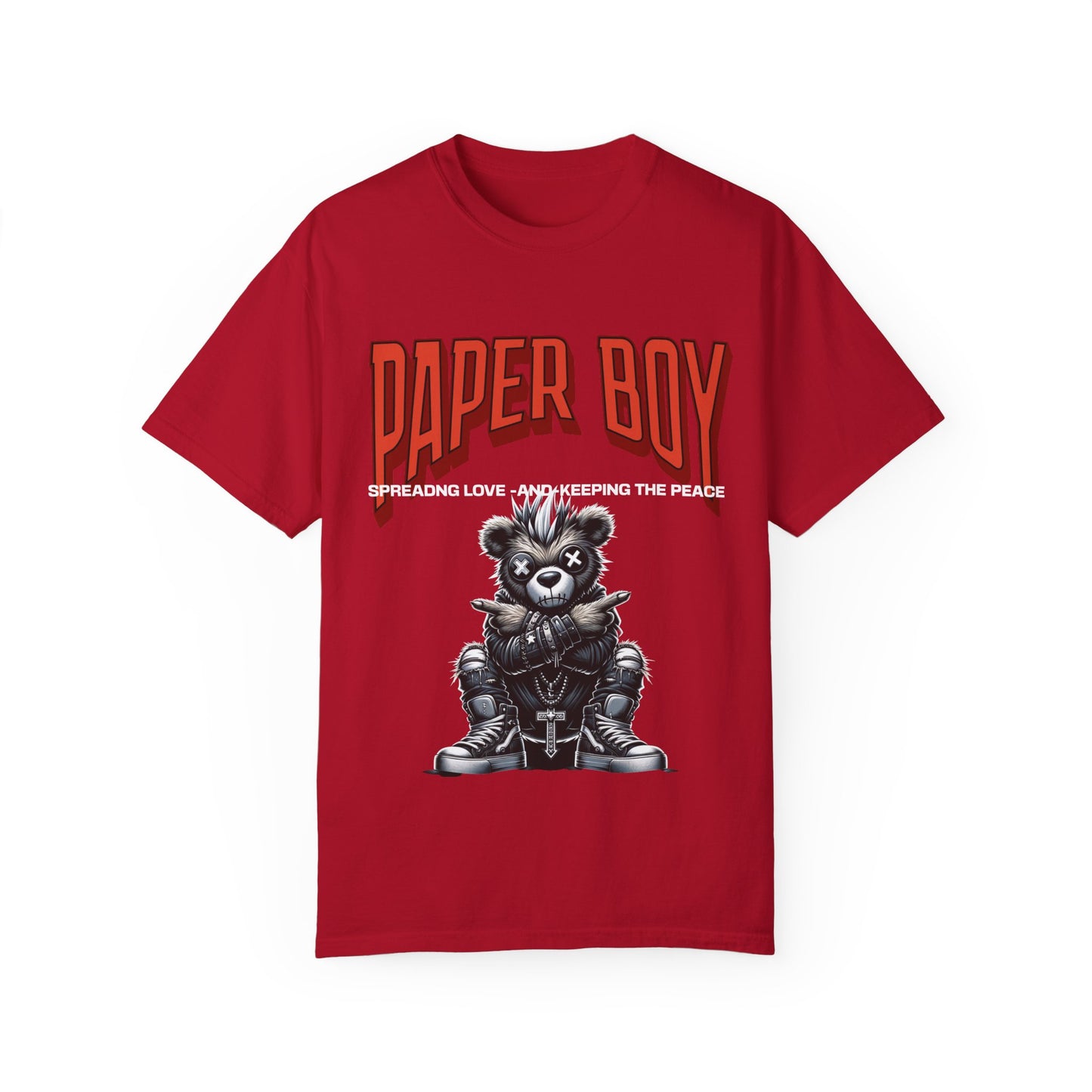 Paper Boy Teddy Unisex Garment-Dyed T-shirt