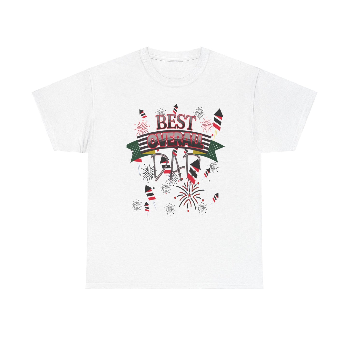 "BEST OVERALL DAD" Unisex Heavy Cotton Tee