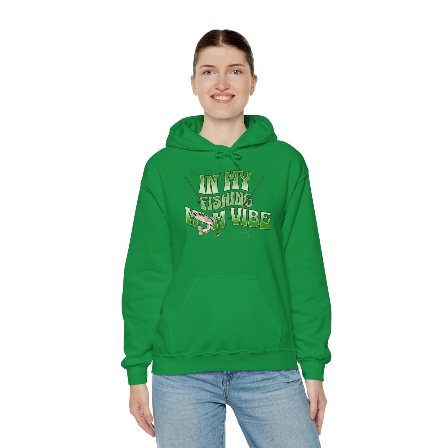 "FISHING MOM VIBE"Unisex Heavy Blend™ Hooded Sweatshirt