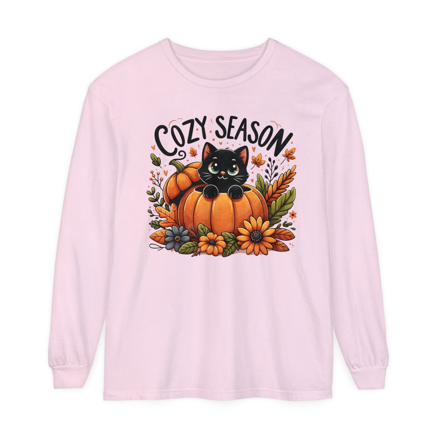 Cat Pumpkin Long Sleeve T-Shirt