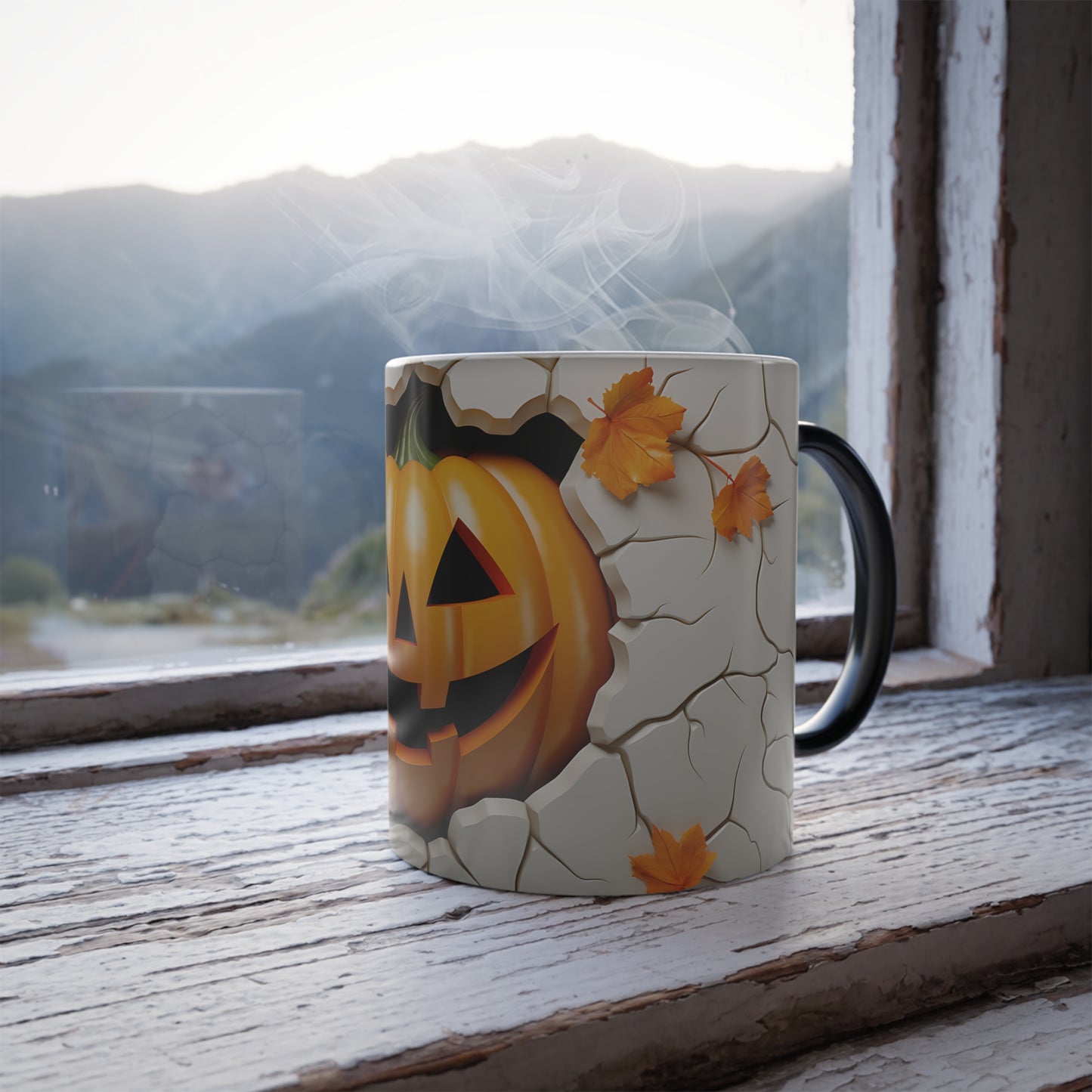 Pumpkin head Color Morphing Mug, 11oz