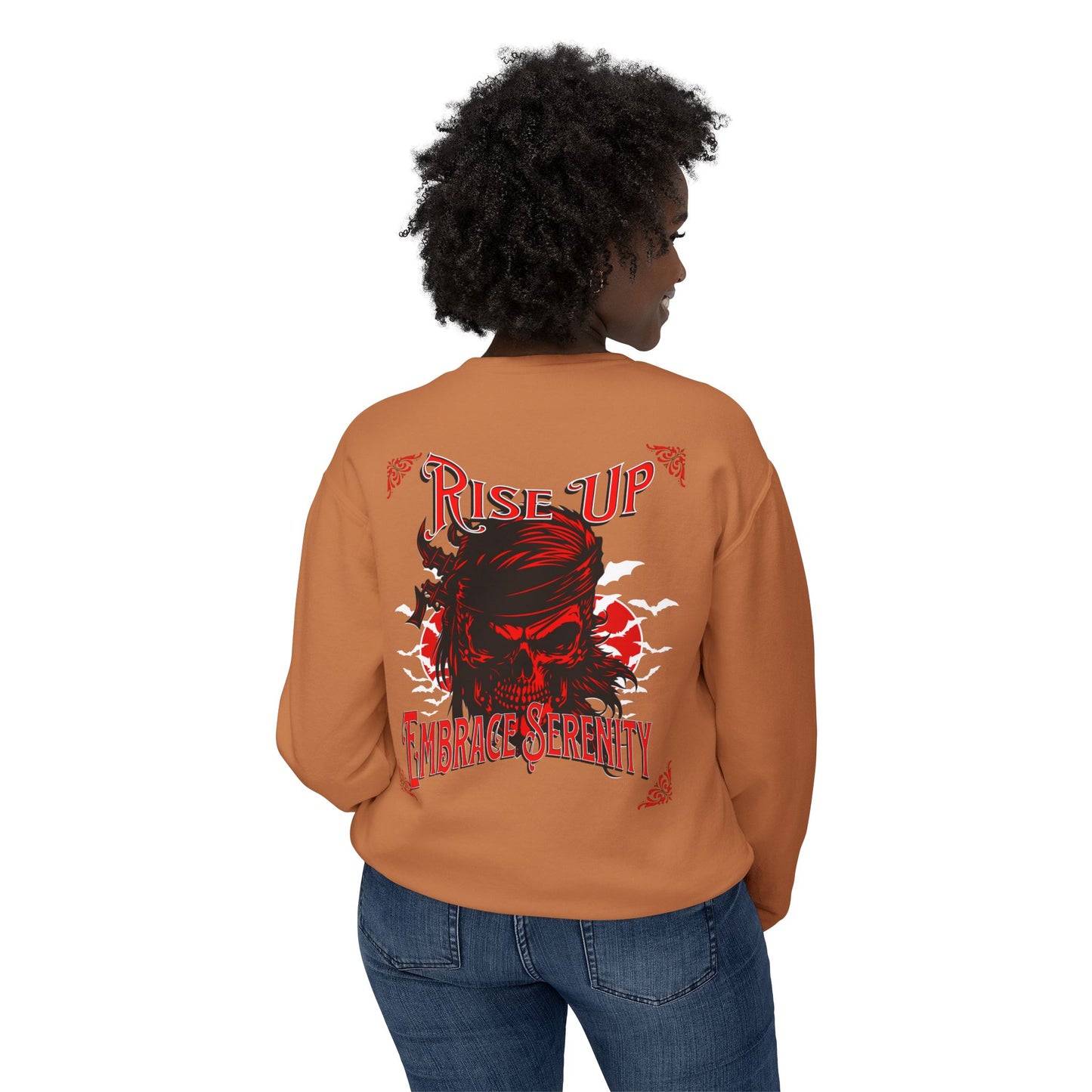 Sweatshirt Embrace Serenity Rise Up Lightweight Crewneck