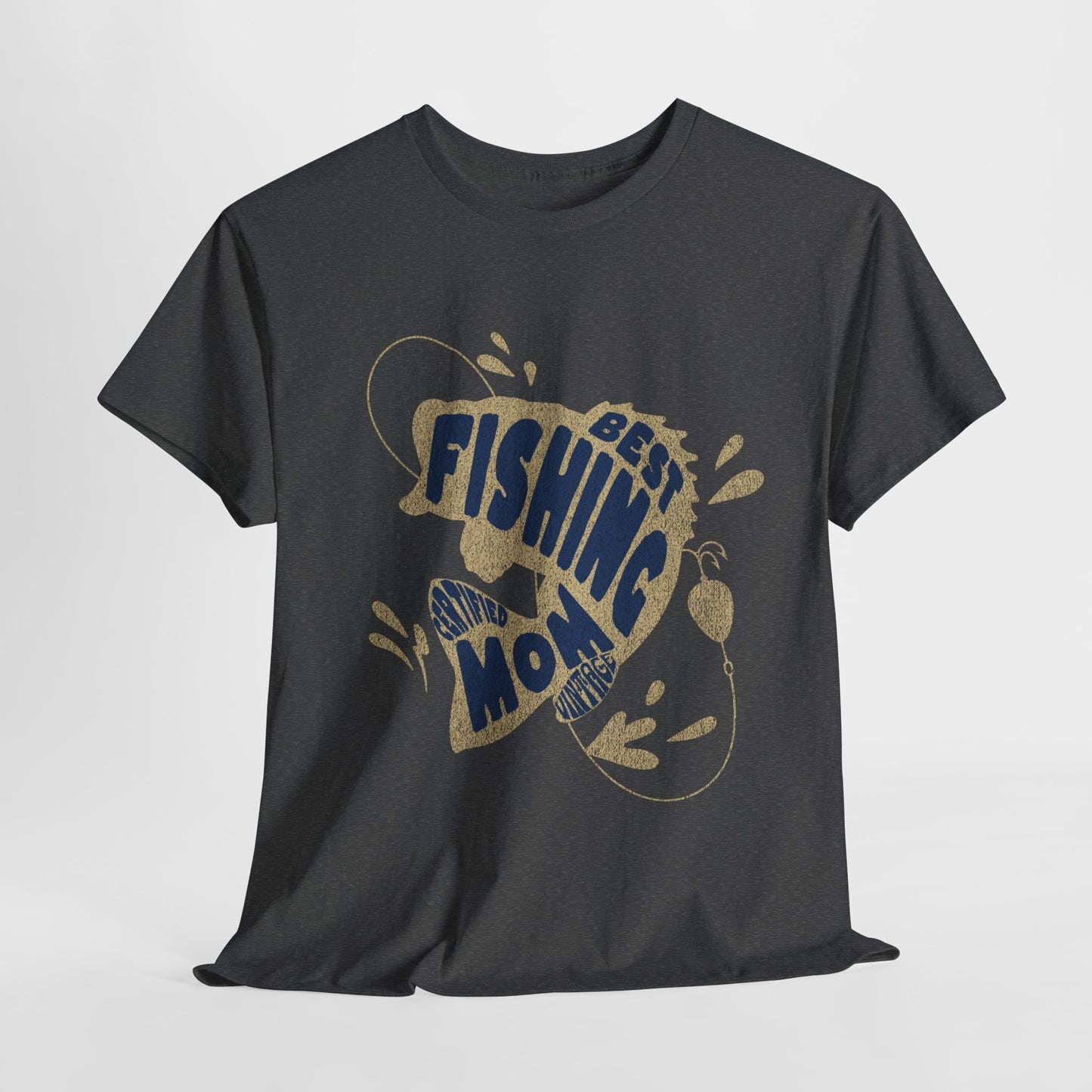 "CERTIFIEDFIED FISHING MOM" Unisex Heavy Cotton Tee