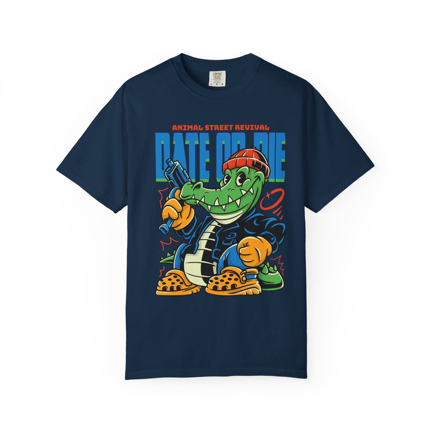 Retro Cartoon Alligator T-Shirt, Fun Graphic Tee, Casual Summer Wear, Gift for Animators, Quirky Fashion, Unique Streetwear