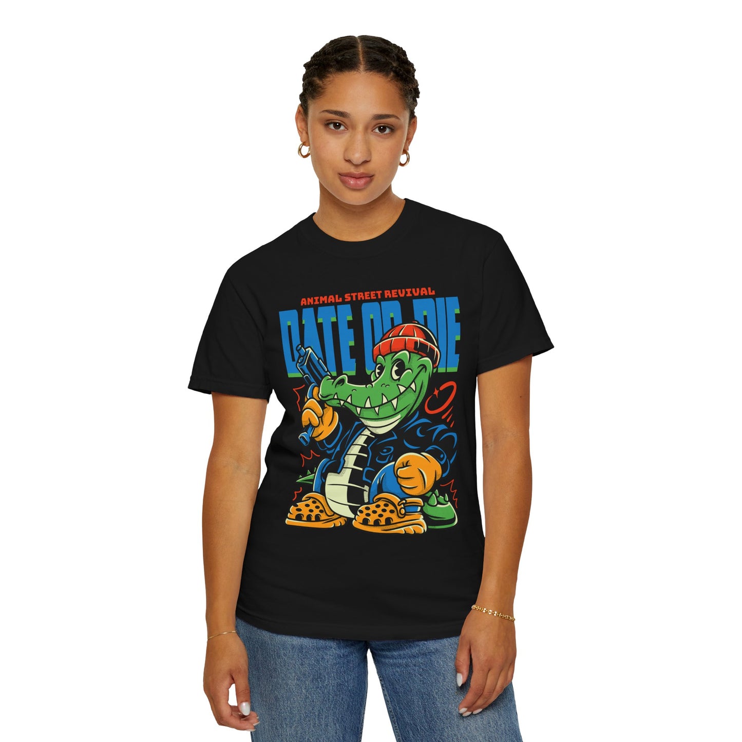 Retro Cartoon Alligator T-Shirt, Fun Graphic Tee, Casual Summer Wear, Gift for Animators, Quirky Fashion, Unique Streetwear