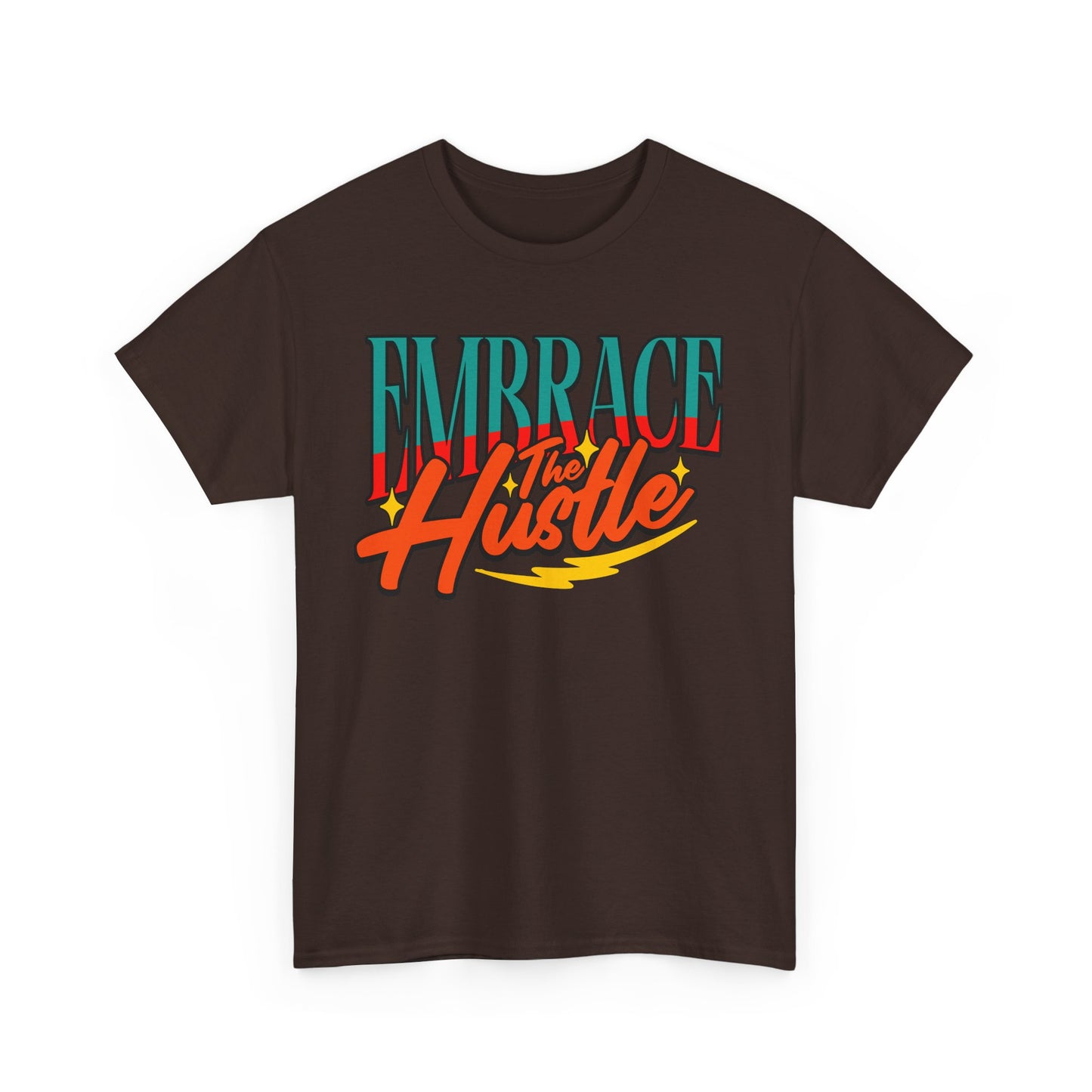 Inspirational Unisex Heavy Cotton Tee - 'Embrace The Hustle'