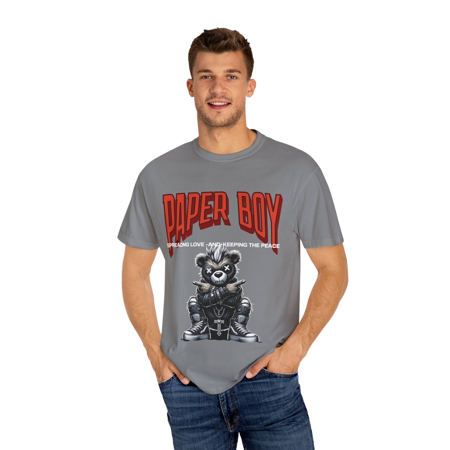 Paper Boy Teddy Unisex Garment-Dyed T-shirt