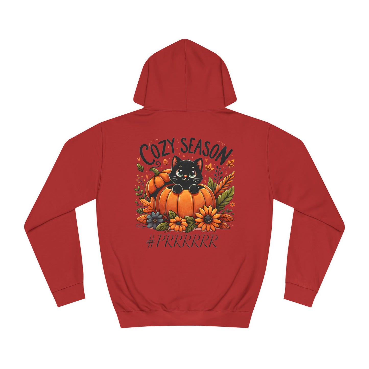 Black Kitten Pumpkin Unisex College Hoodie