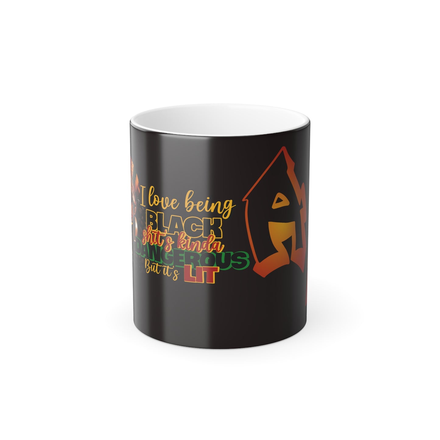 "LOVE BEING BLACK"Color Morphing Mug, 11oz