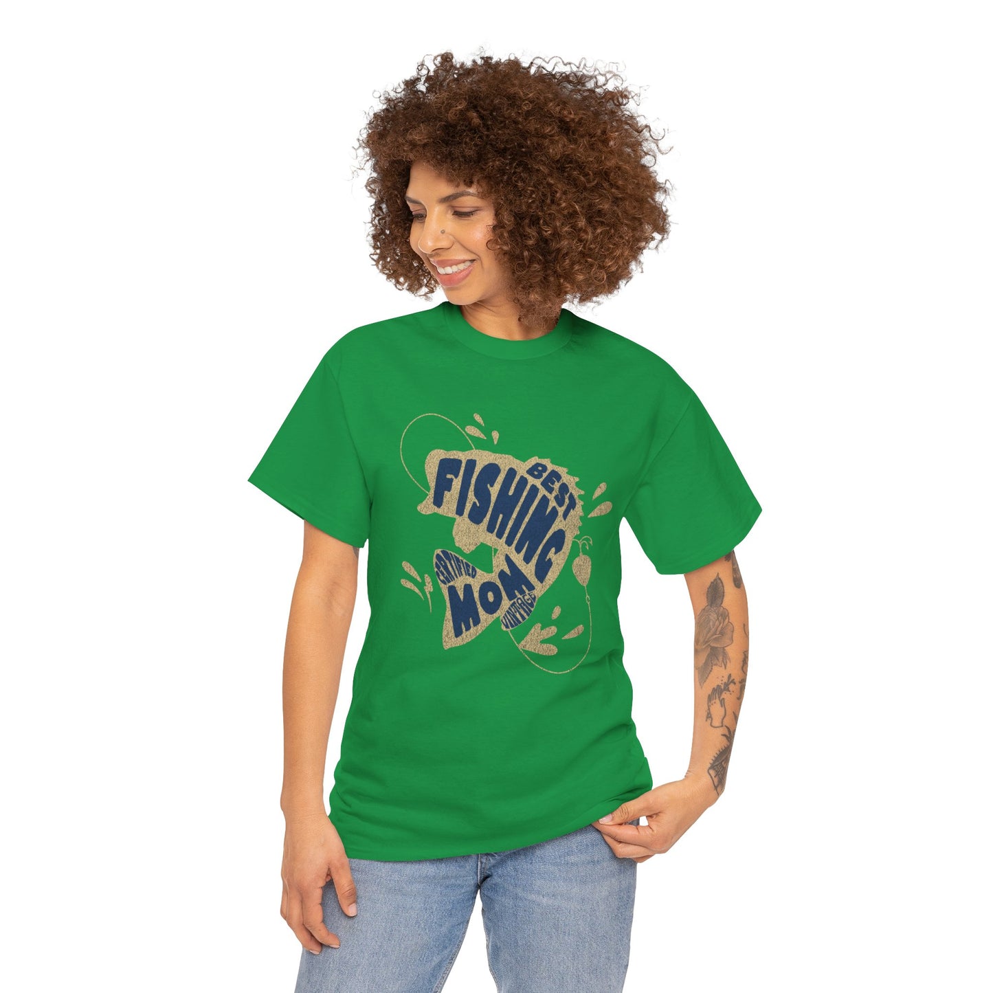 "CERTIFIEDFIED FISHING MOM" Unisex Heavy Cotton Tee