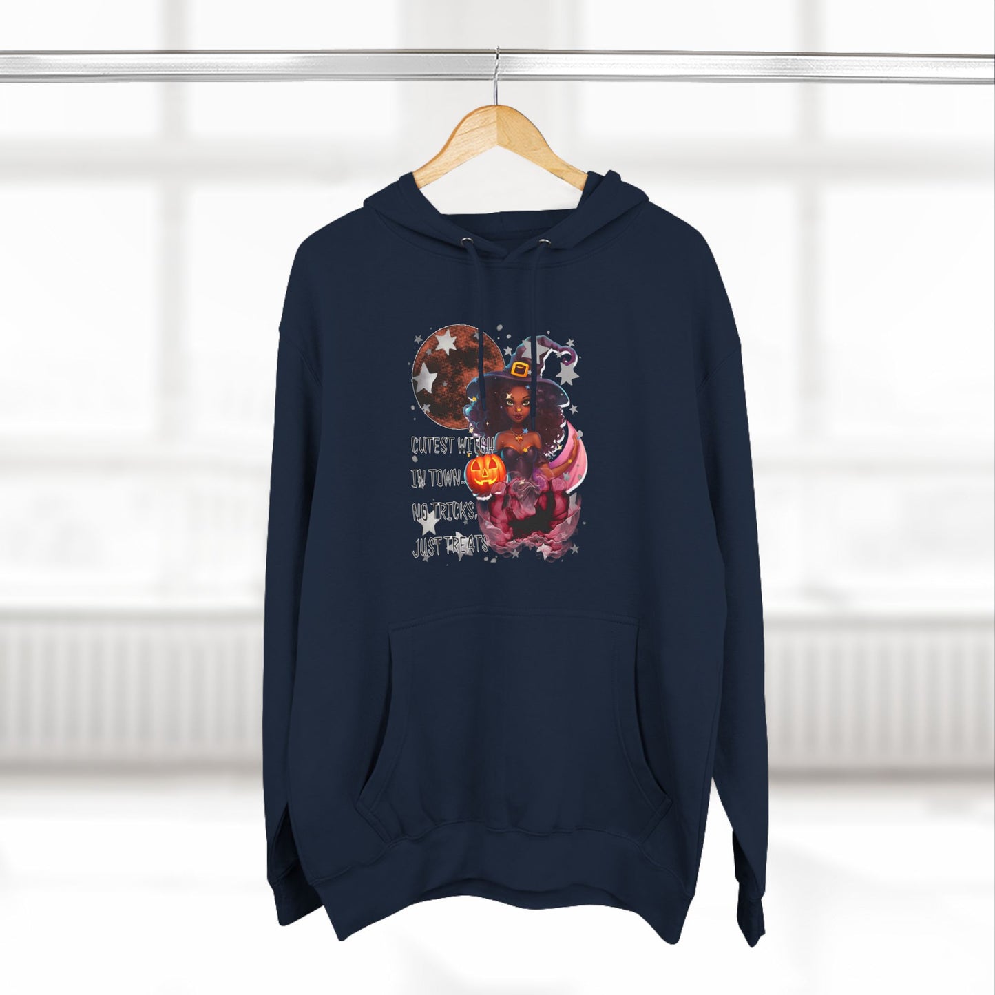 "Cutest Witch"Three-Panel Fleece Hoodie