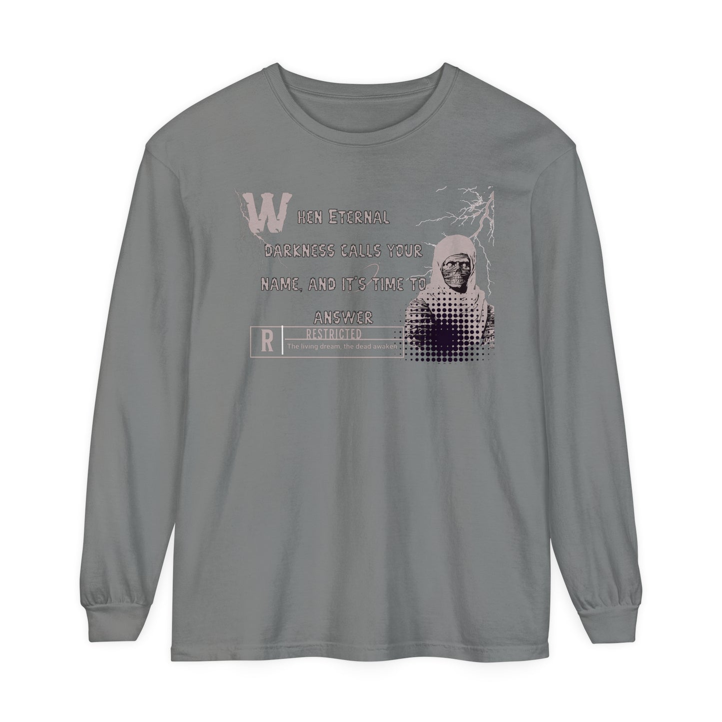 Long Sleeve T-Shirt - Eternal Darkness Call Your Name Graphic